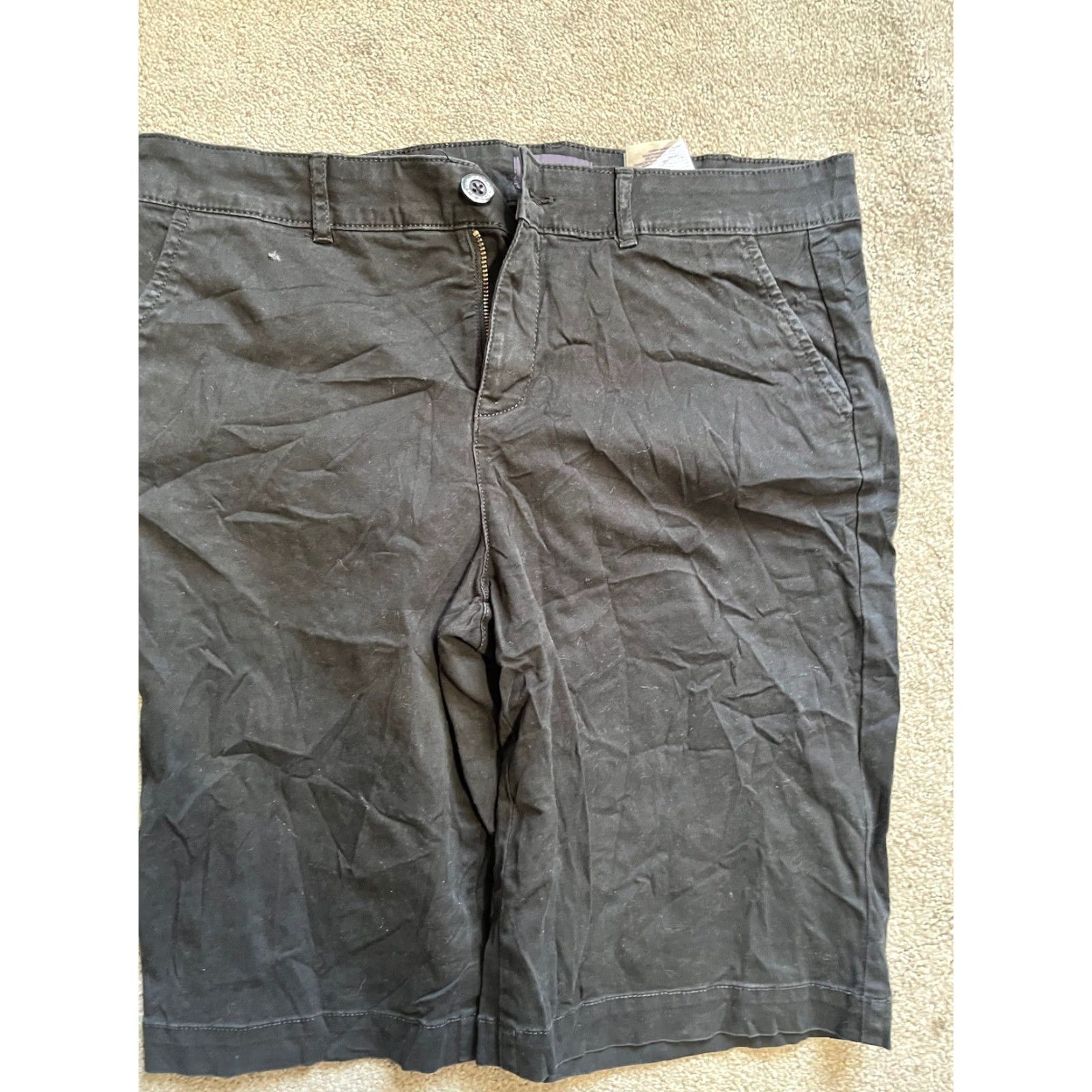 NYDJ NYDJ Bermuda Shorts Womens 4 Black Feather Lift Tuck Technology Chino Casual Size 27" / US 4 / IT 40 - 2 Thumbnail