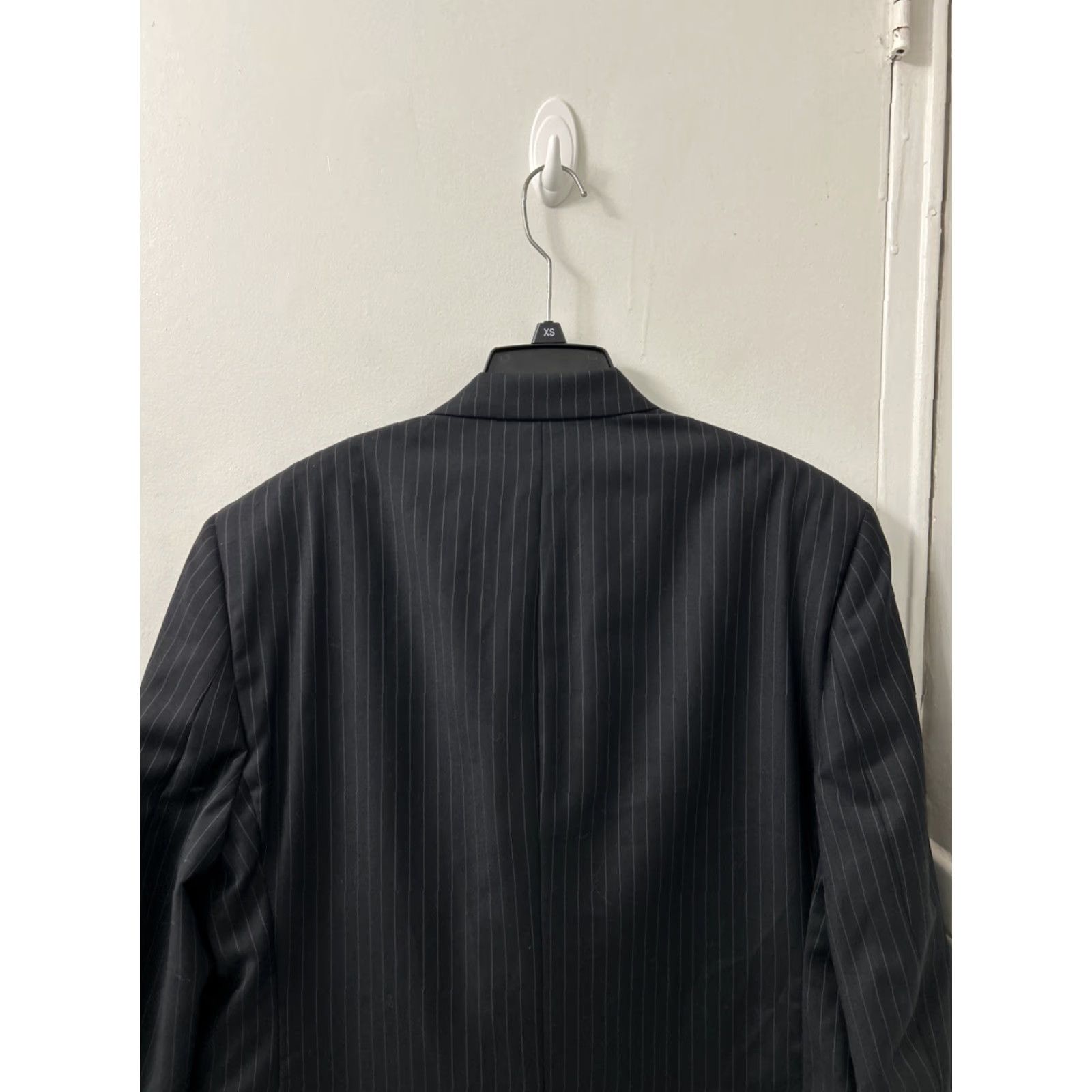 Ralph Lauren Lauren Ralph Lauren Blazer Mens 42S Black 100% Wool Tweed Pinstripe Two-Button Long Notch Lapel Jacket Size 42R - 7 Thumbnail