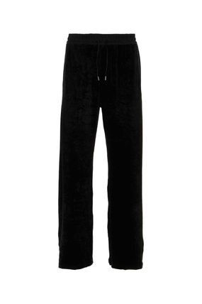 wide-leg sweatpants in velvet jersey