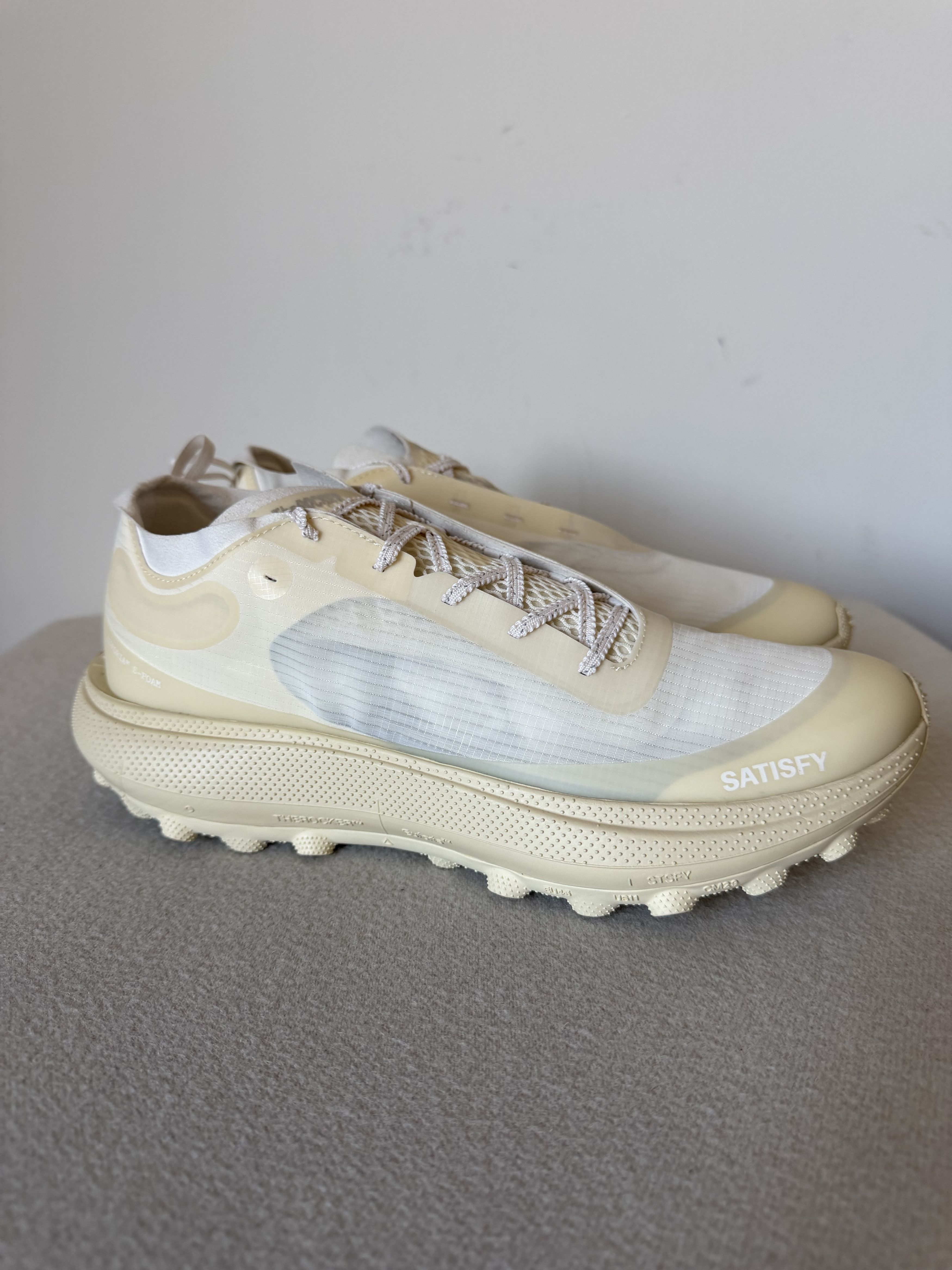 Satisfy Satisfy Running The Rocker Sneakers in Antique White Size US 12 / EU 45 - 1 Thumbnail