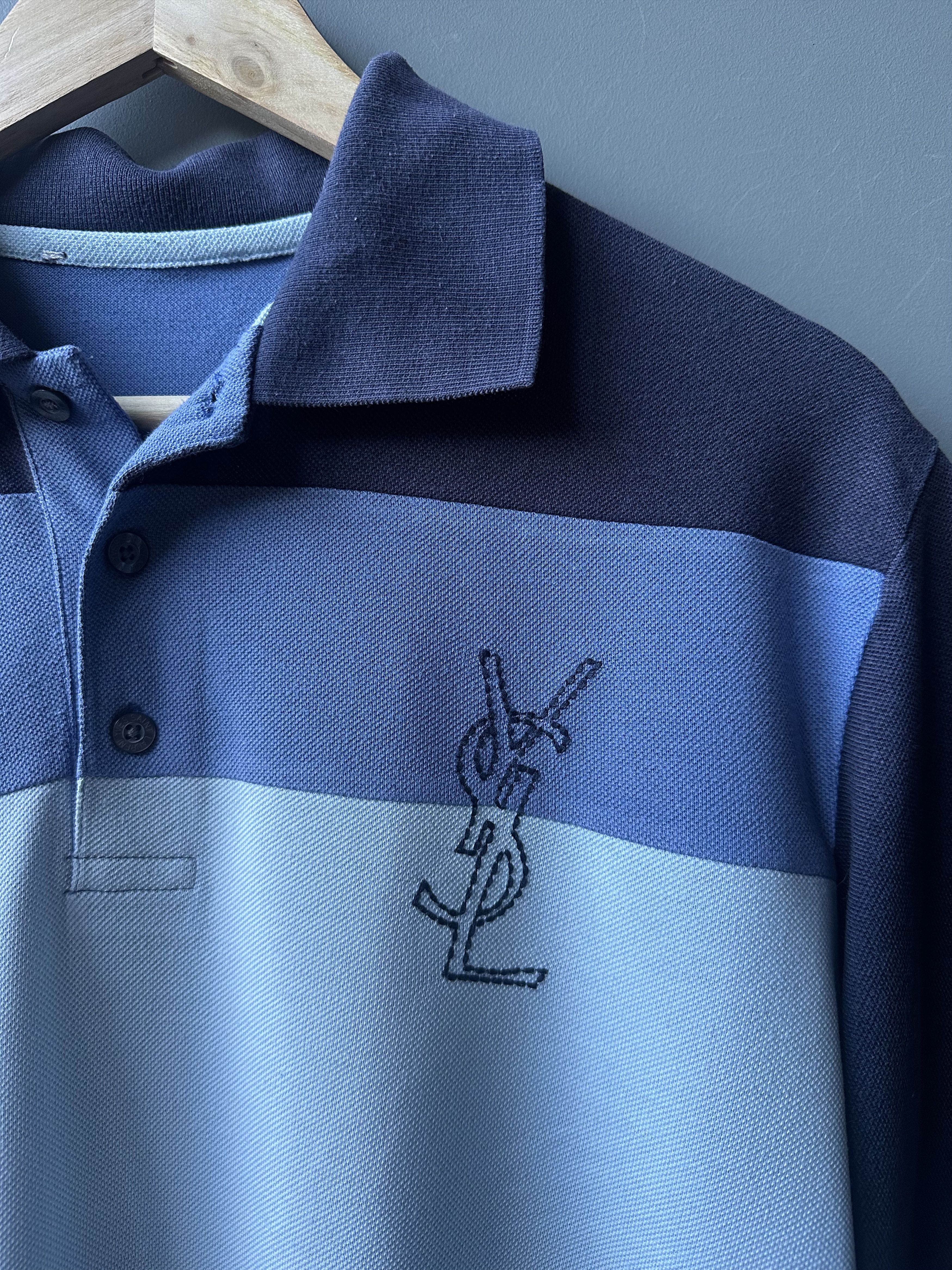 Yves Saint Laurent Yves Saint Lauren Polo T-shirt Size L -XL Size US XL / EU 56 / 4 - 3 Thumbnail