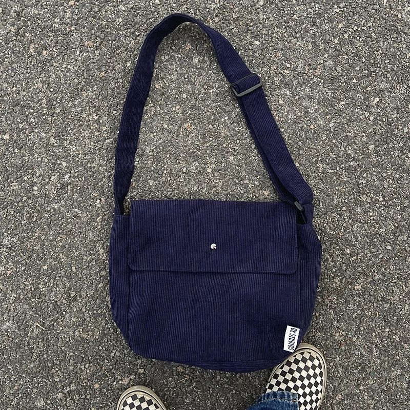 Japanese Brand Preppy Style Canvas School Travel Square Bag Size ONE SIZE - 1 Thumbnail
