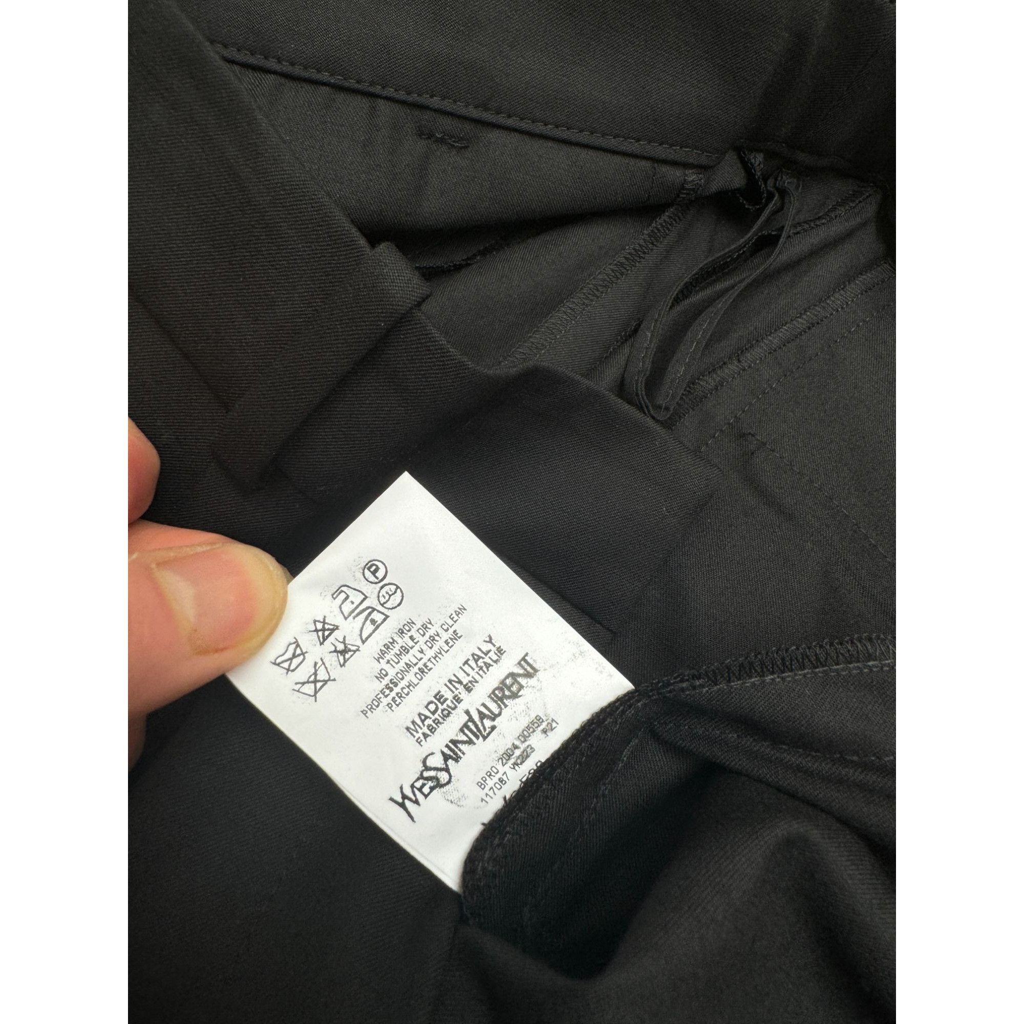 Yves Saint Laurent Black Saharian Wool Suit Size XS / US 0-2 / IT 36-38 - 14 Thumbnail