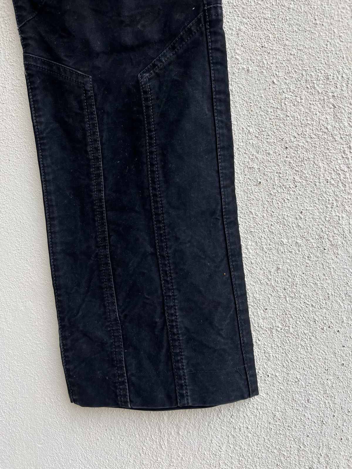 Shellac KENJI ITO Multi Pocket Fade Black Moleskin Cotton Pant Size US 31 - 13 Thumbnail