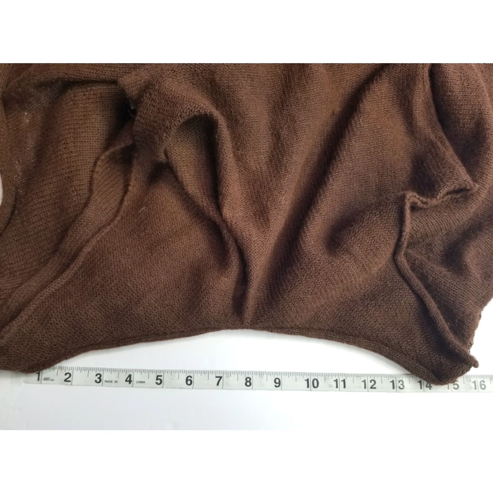 Vintage VINTAGE Origin Alpaca Handmade Sleeveless Brown Cowl Neck Top Peru Distressed S-M Pics Size S / US 4 / IT 40 - 3 Thumbnail