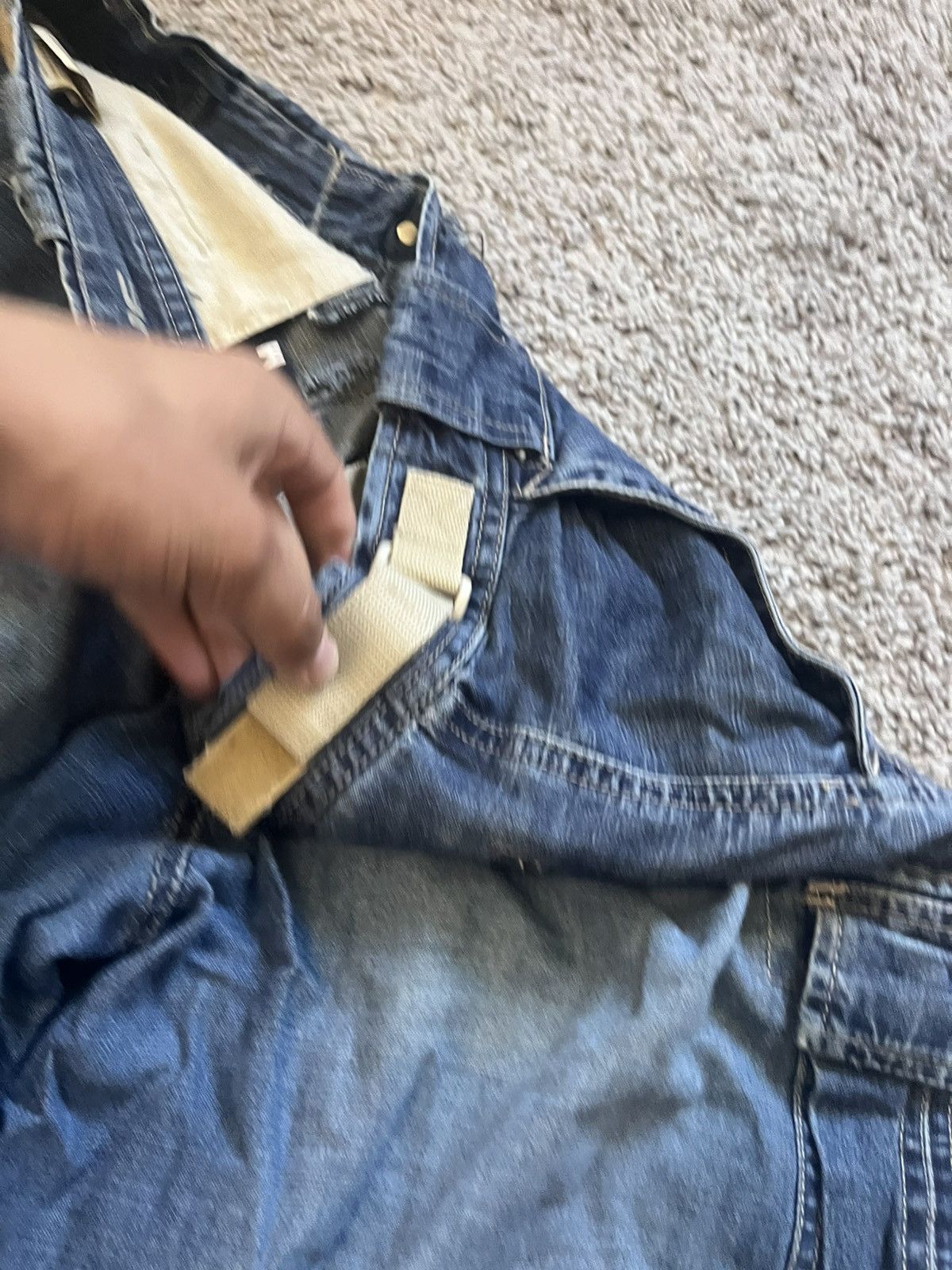 Vintage Y2K Vintage Fishbone Denim Cargo Shorts Hip-Hop Rap Size US 32 / EU 48 - 9 Thumbnail