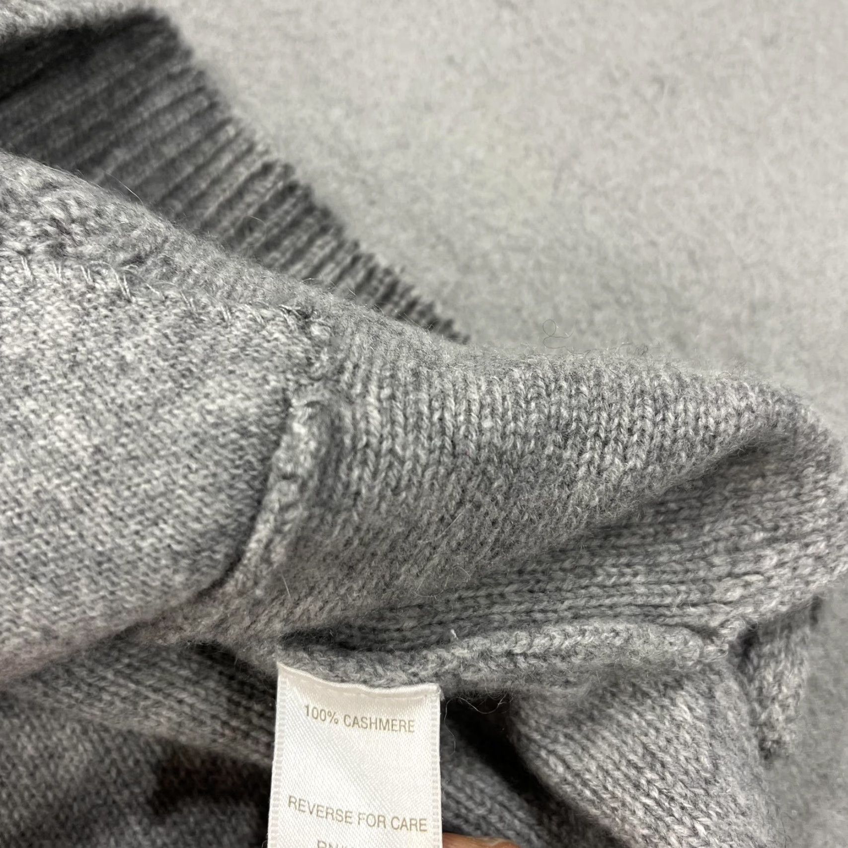 Vintage Garnet Hill Sweater Womens Small Gray 100% Cashmere Hooded Tunic Knit Pullover Size S / US 4 / IT 40 - 5 Thumbnail
