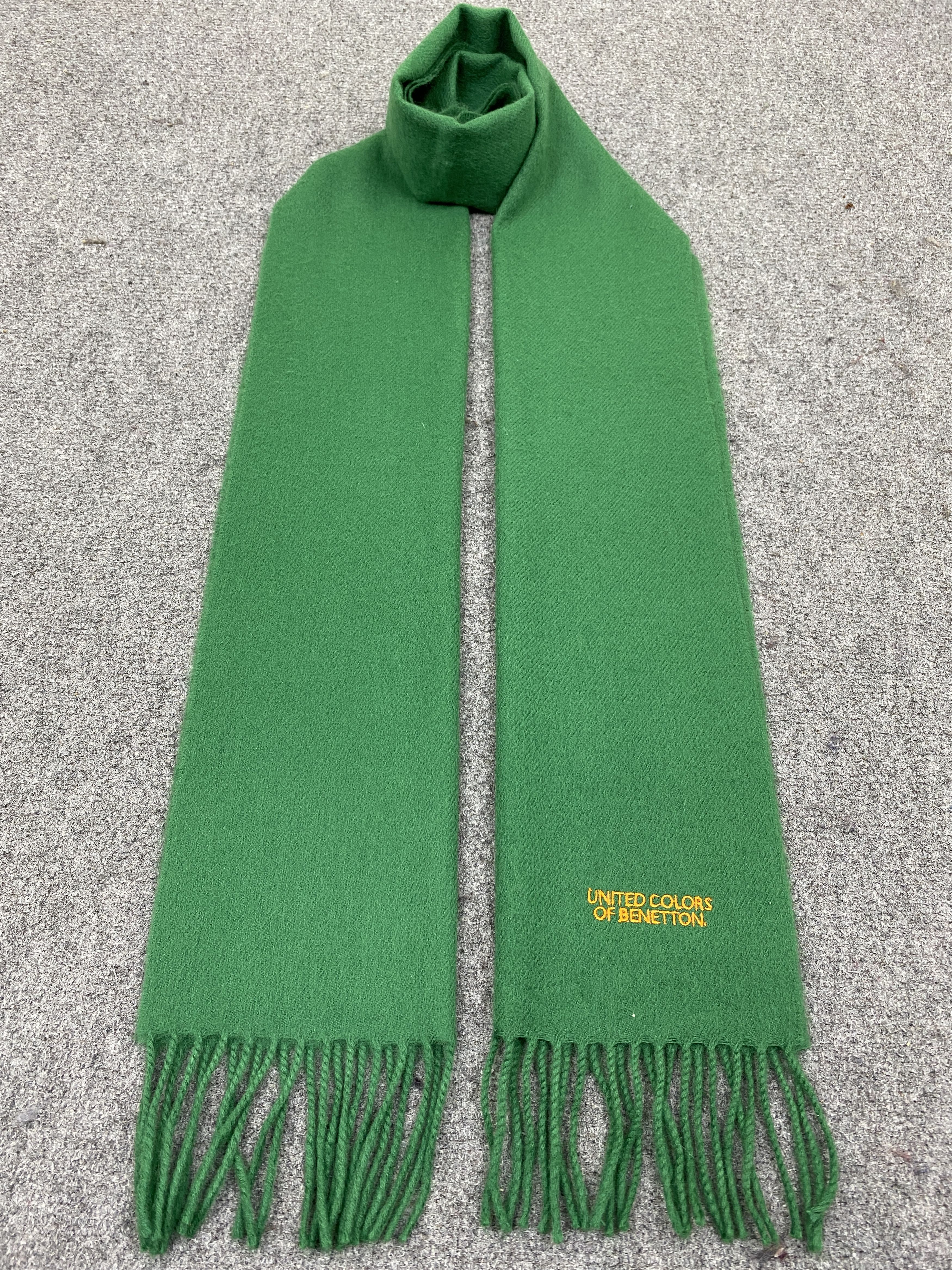 United Colors Of Benetton United Colors Of Benetton Plain Wool Scarf Muffler SC0323 Size ONE SIZE - 1 Thumbnail