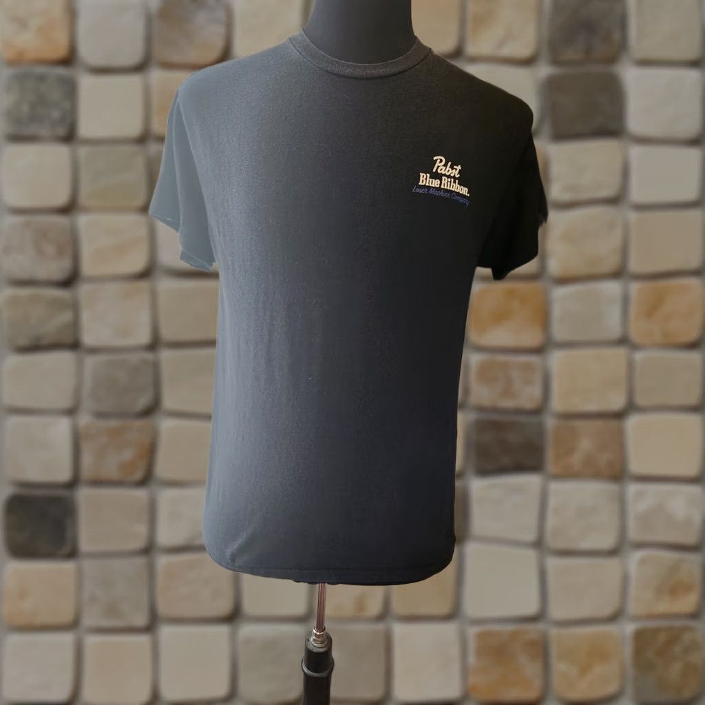 Vintage Pabst Blue Ribbon Loser Machine T-Shirt Adult Medium Black Beer Retro Mens Size US M / EU 48-50 / 2 - 1 Thumbnail