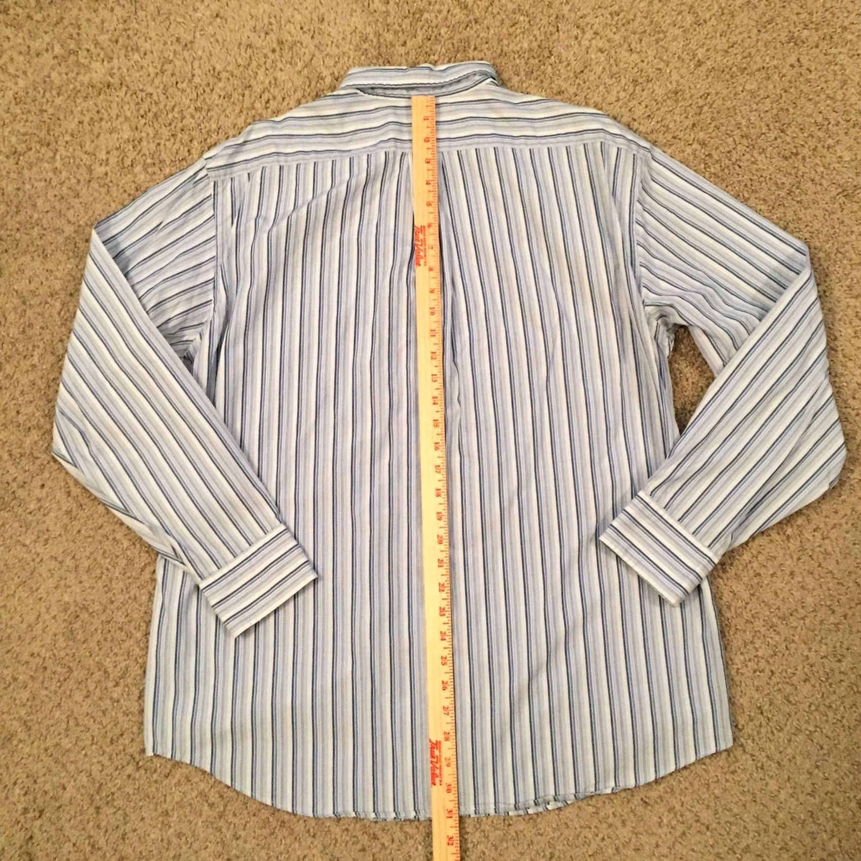 J.Crew J.CREW Shirt Mens Large Blue Striped Long Sleeve Button Up Size US L / EU 52-54 / 3 - 5 Thumbnail