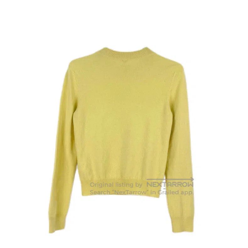Hermes Hermes Yellow Large Logo Cashmere Sweater Size XS / US 0-2 / IT 36-38 - 2 Thumbnail