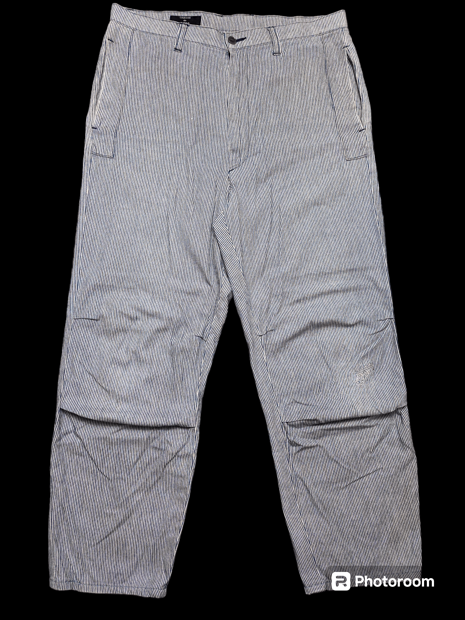 image of Hickory Stripe Denim Cabane De Zucca, Men's (Size 32)