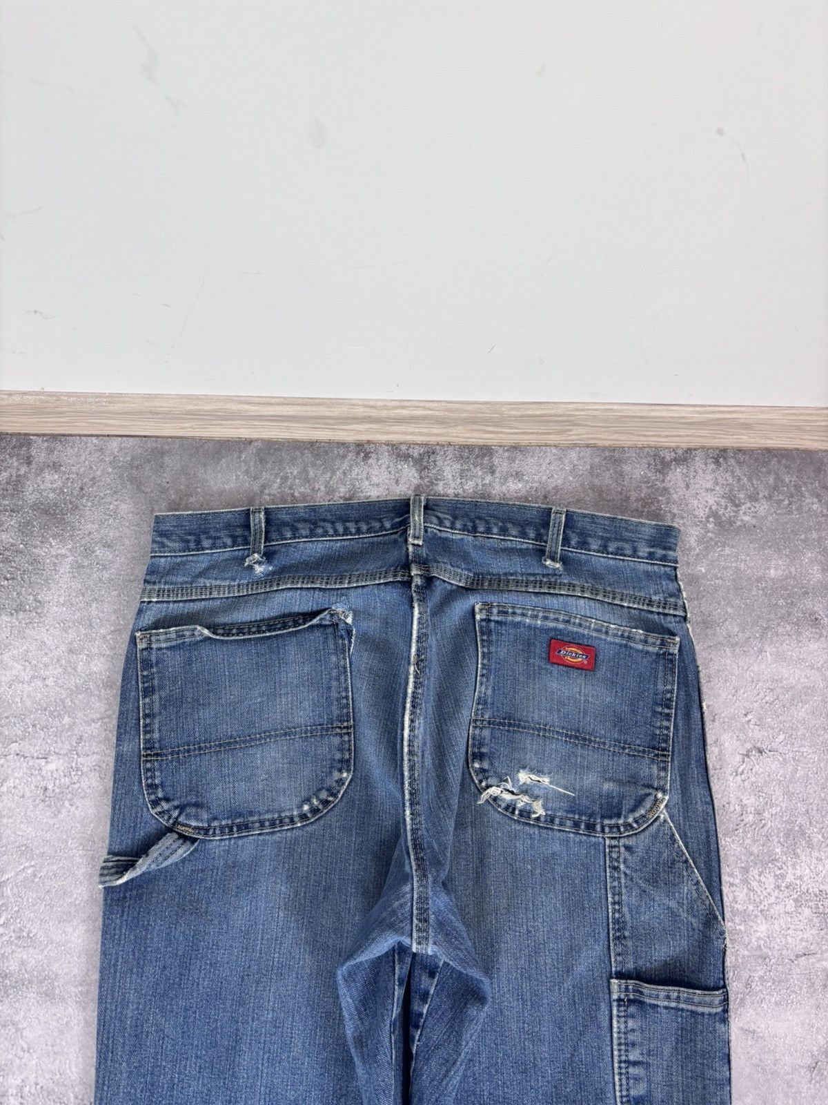 Dickies Dickies Men’s Denim Jeans Faded Blue USA Carpenter Workwear Size US 36 / EU 52 - 5 Thumbnail