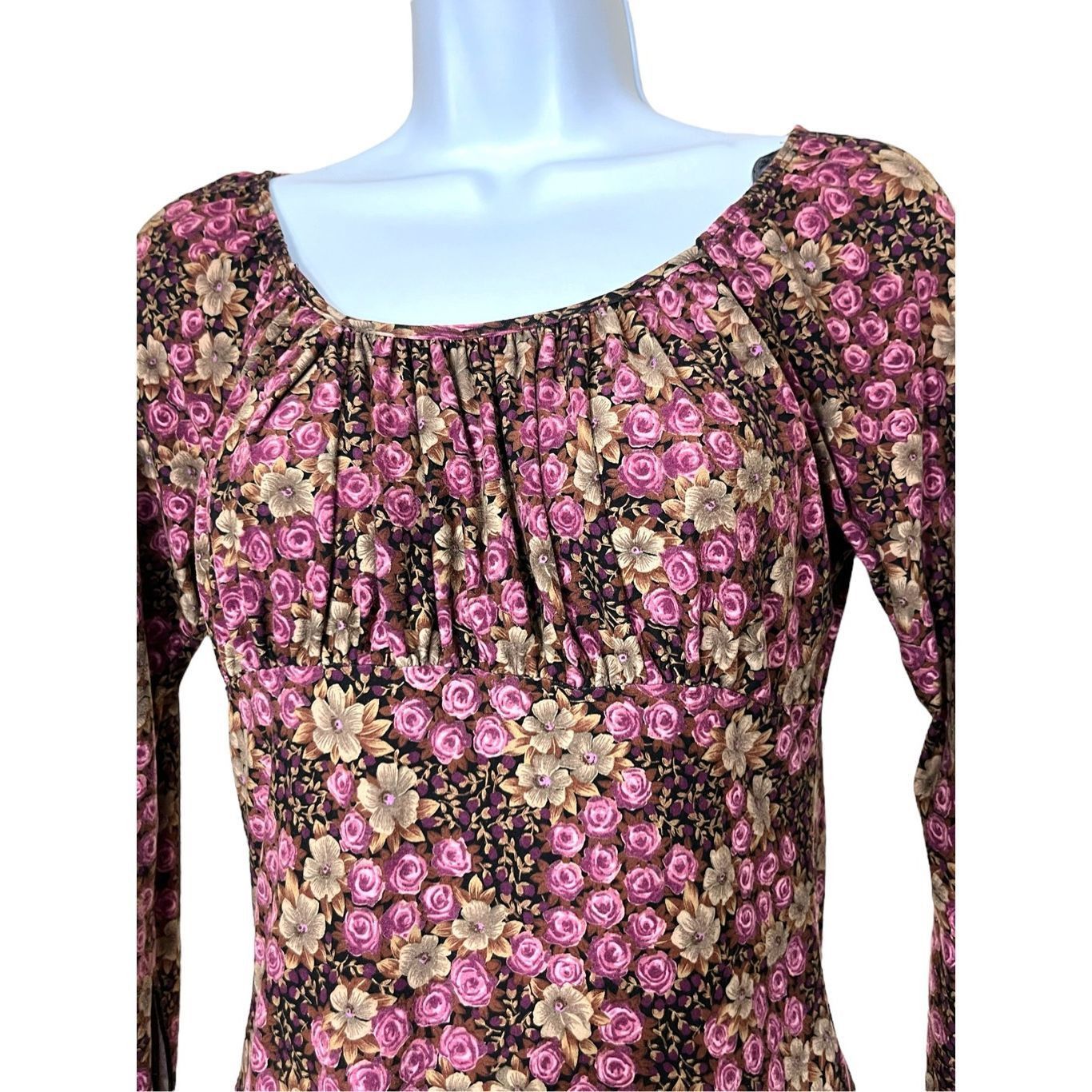 Other Vintage Self Esteem Y2K Floral Print Babydoll Blouse Size M / US 6-8 / IT 42-44 - 4 Thumbnail