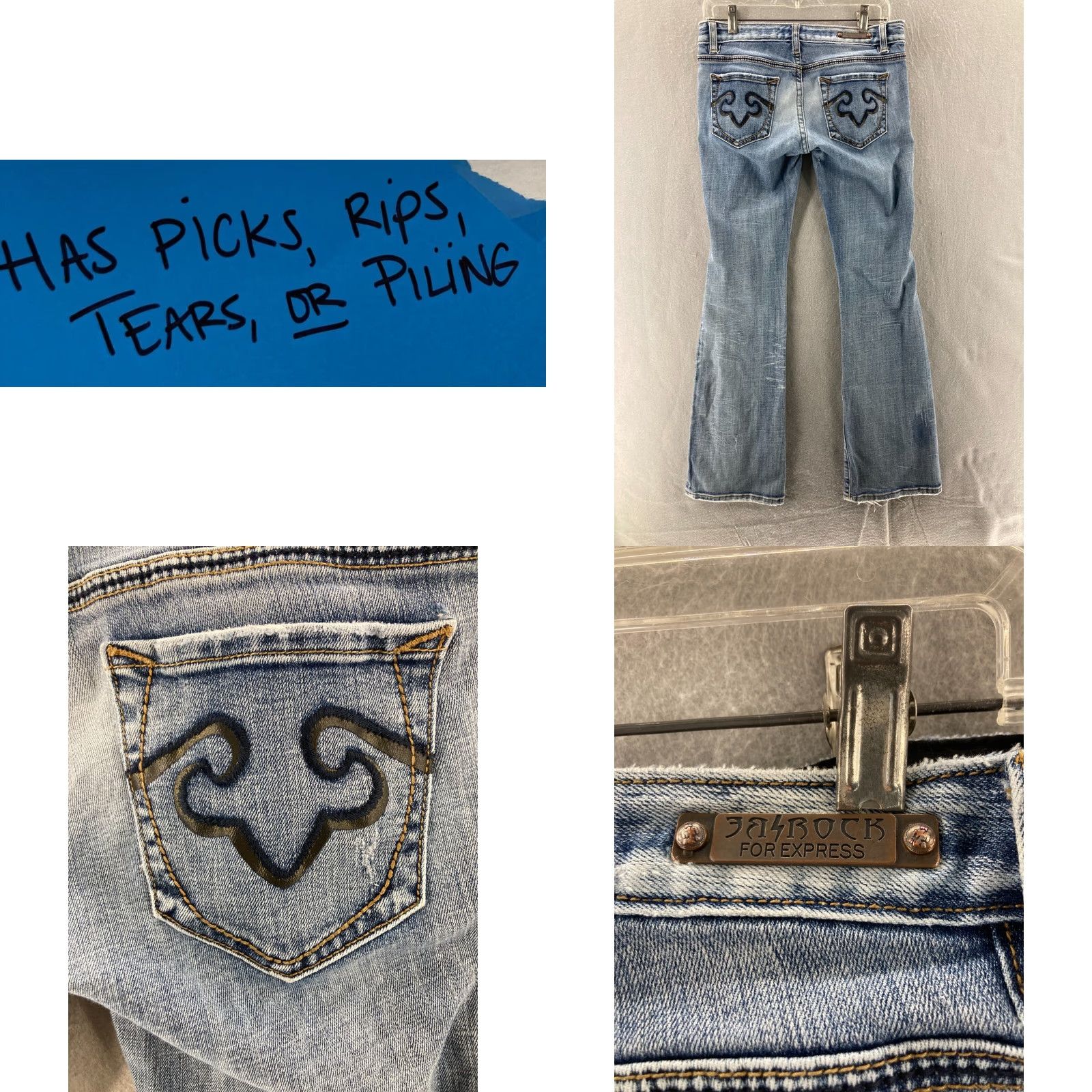 Express Express Rerock Jeans Skinny Low Rise 4 Blue Denim Stretch 5-Pocket Slim Women's Jeans XS to 4? Size 27" / US 4 / IT 40 - 8 Thumbnail