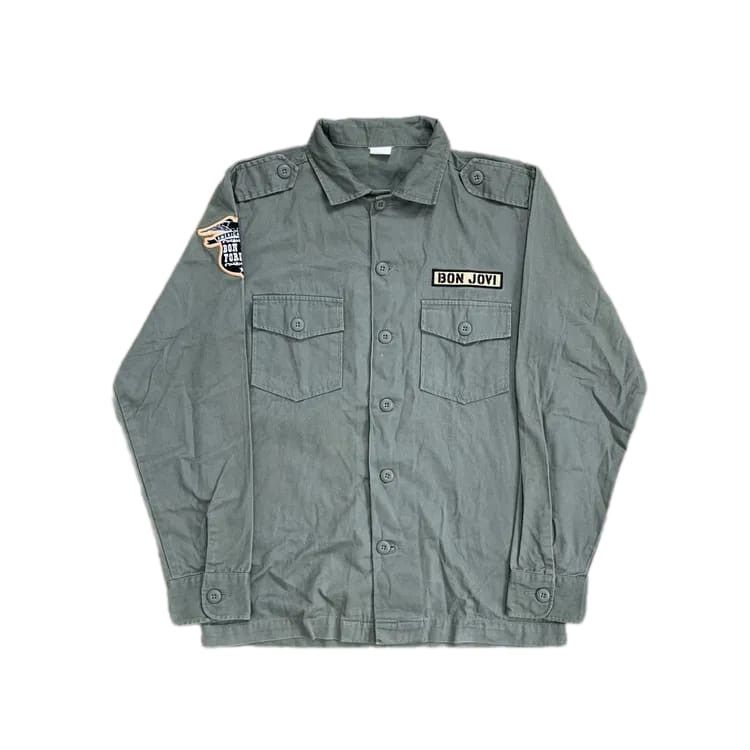 Bon Jovi Vtg Bon Jovi Military OG Shirt Size US M / EU 48-50 / 2 - 4 Thumbnail