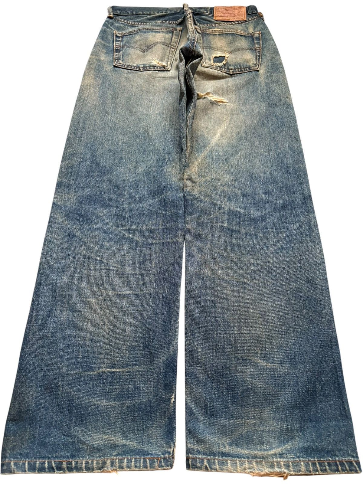 Levi's Vintage 80s Levis 502 Big E Selvedge Rusty Wash Baggy Jean Size US 30 / EU 46 - 3 Thumbnail
