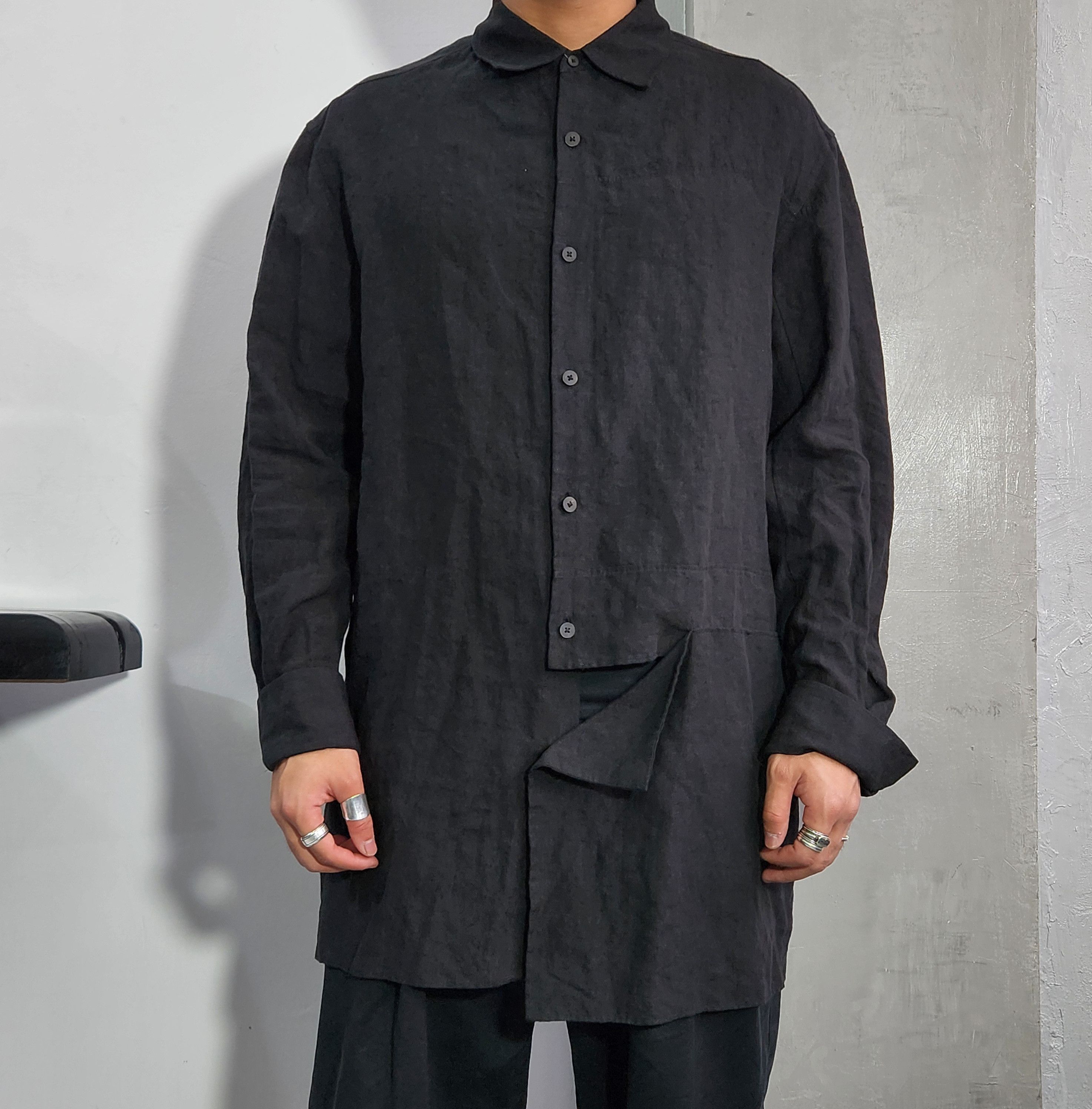 Ziggy Chen SS2022 Assemble patchworks cupro shirt