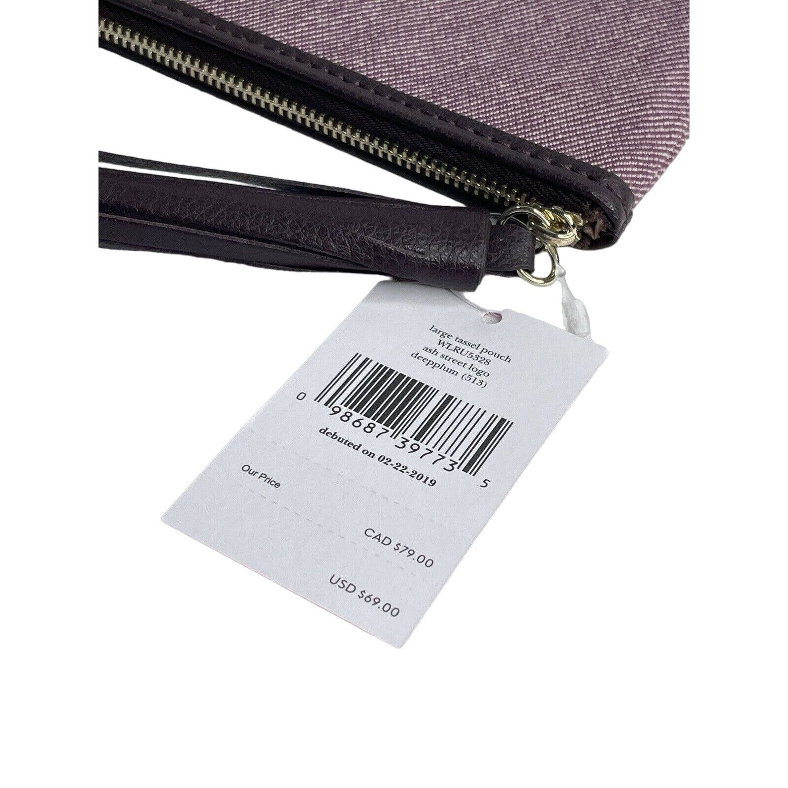 Kate Spade Kate Spade Women Large Tassel PouchLogo Deep Plum Red Size ONE SIZE - 2 Thumbnail