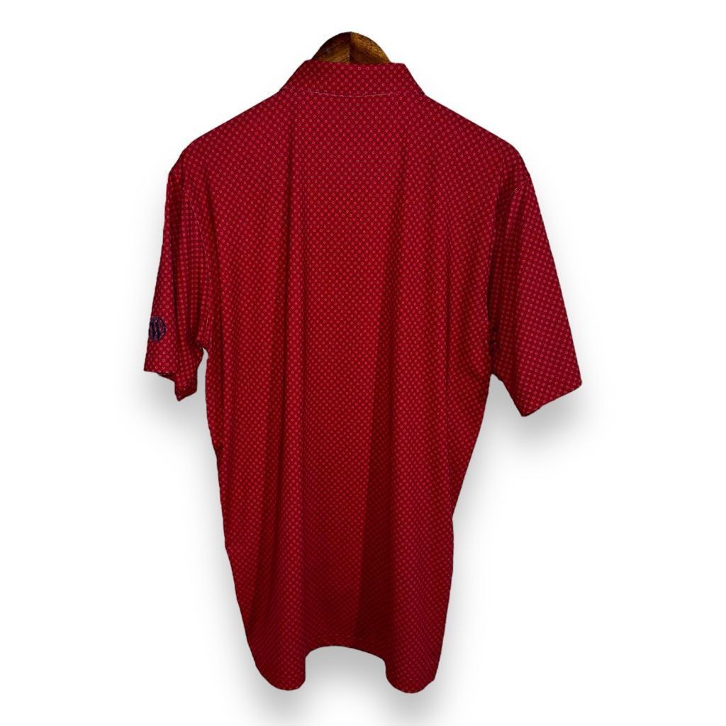 Peter Millar Turtleson Red Micro Dot Performance Golf Polo Shirt Size M Size US M / EU 48-50 / 2 - 8 Thumbnail