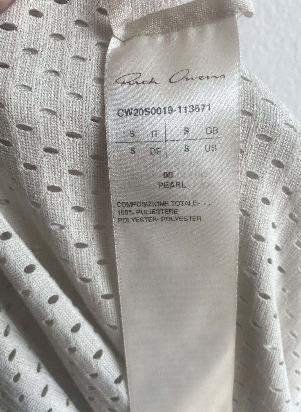 Champion × Rick Owens Rick Owens x Champion Toga Mesh Tee Size US S / EU 44-46 / 1 - 4 Thumbnail