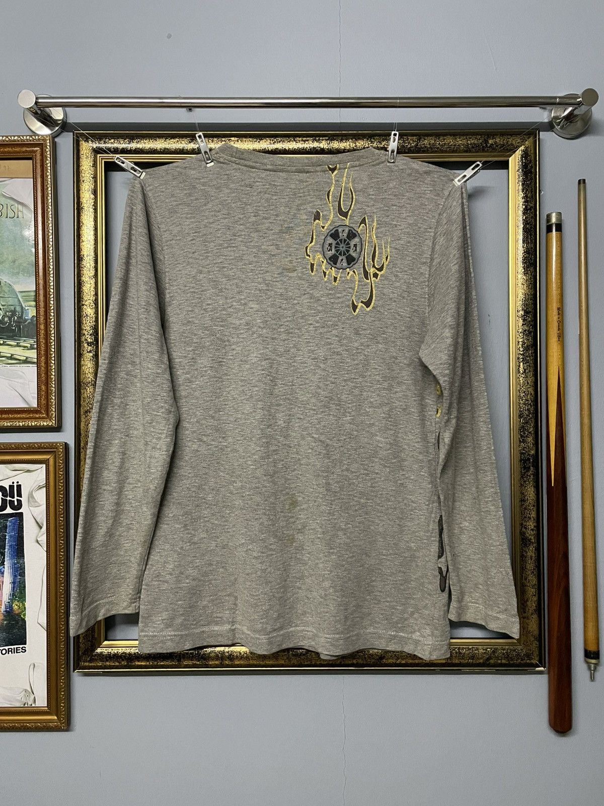 Designer × Japanese Brand × Vintage Vintage 1990s Japan Designer Distressed Koi Traditional Tee Size US S / EU 44-46 / 1 - 8 Thumbnail