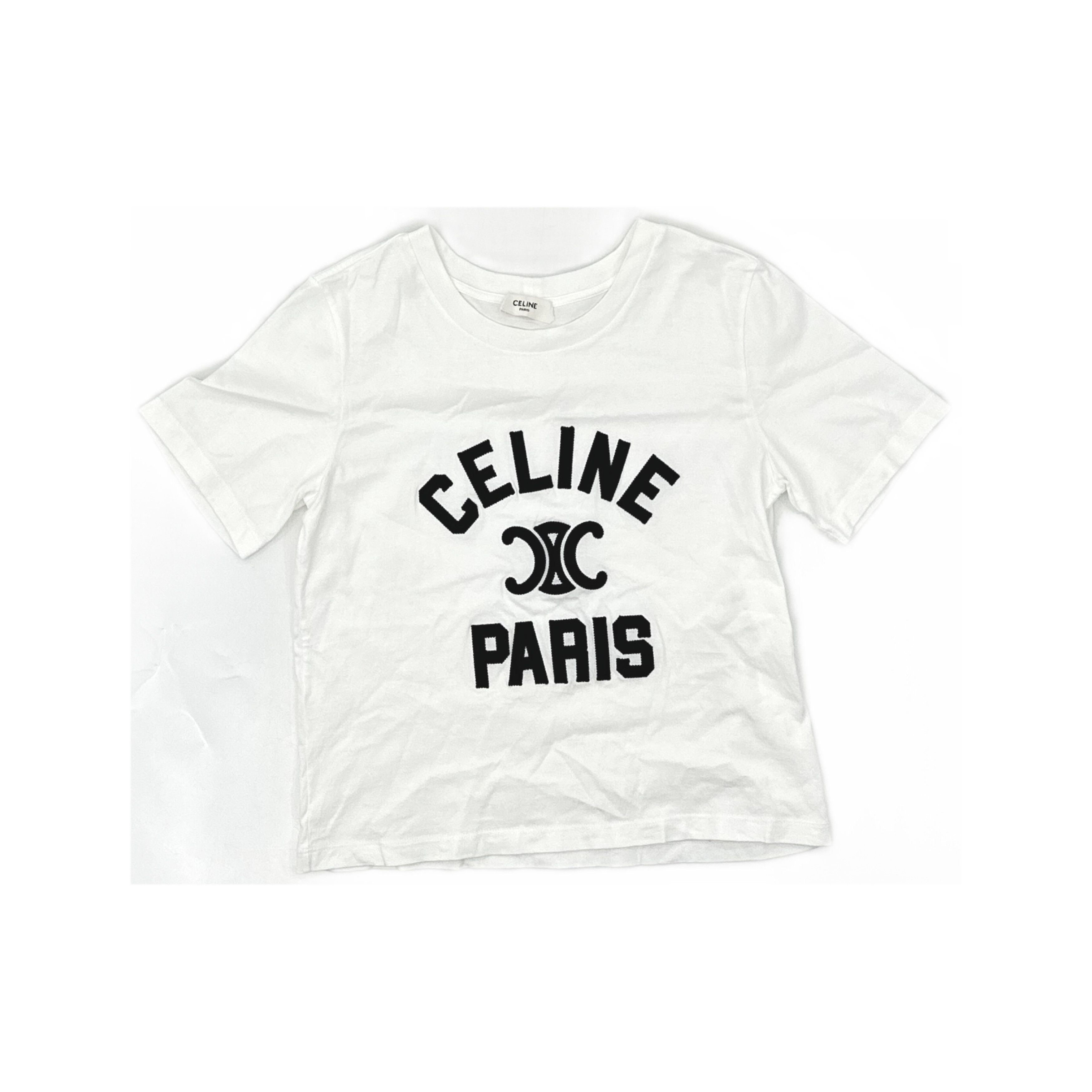 Celine Celine Triomphe Logo T-Shirt XS Size XS / US 0-2 / IT 36-38 - 1 Thumbnail