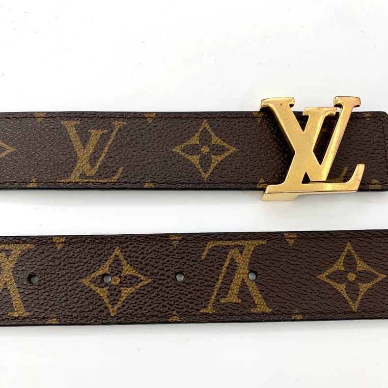 Louis Vuitton Louis Vuitton Brown logo, print, smooth buckle belt Size ONE SIZE - 5 Thumbnail