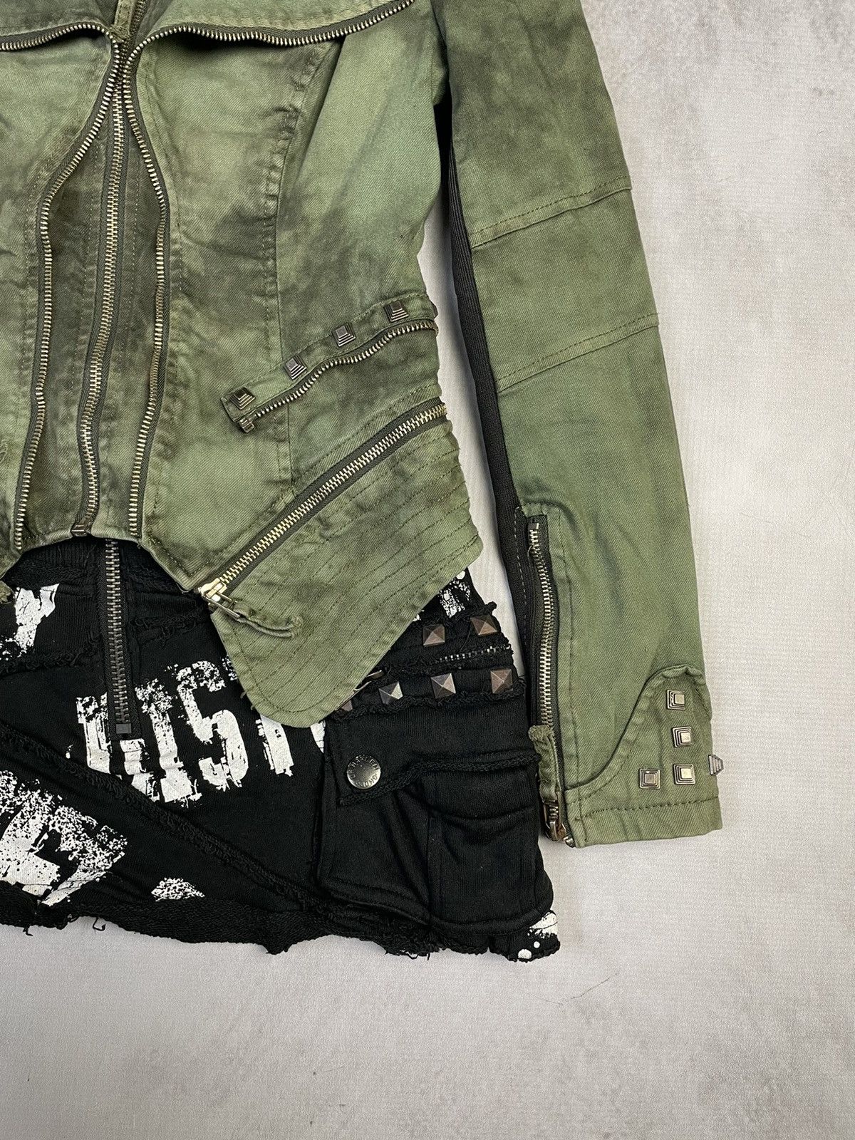 14th Addiction Y2k Archive Shalang Style Studded Avant Garde Rider Jacket Size S / US 4 / IT 40 - 4 Thumbnail