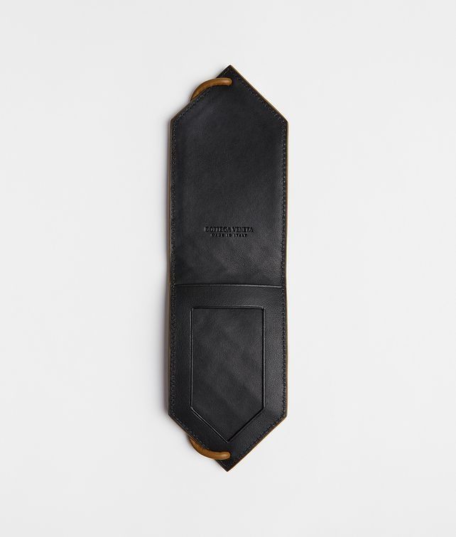 Bottega Veneta o1loc1c0325 Size: OS / 629752 Luggage Tag Mustard/Black Size ONE SIZE - 2 Thumbnail