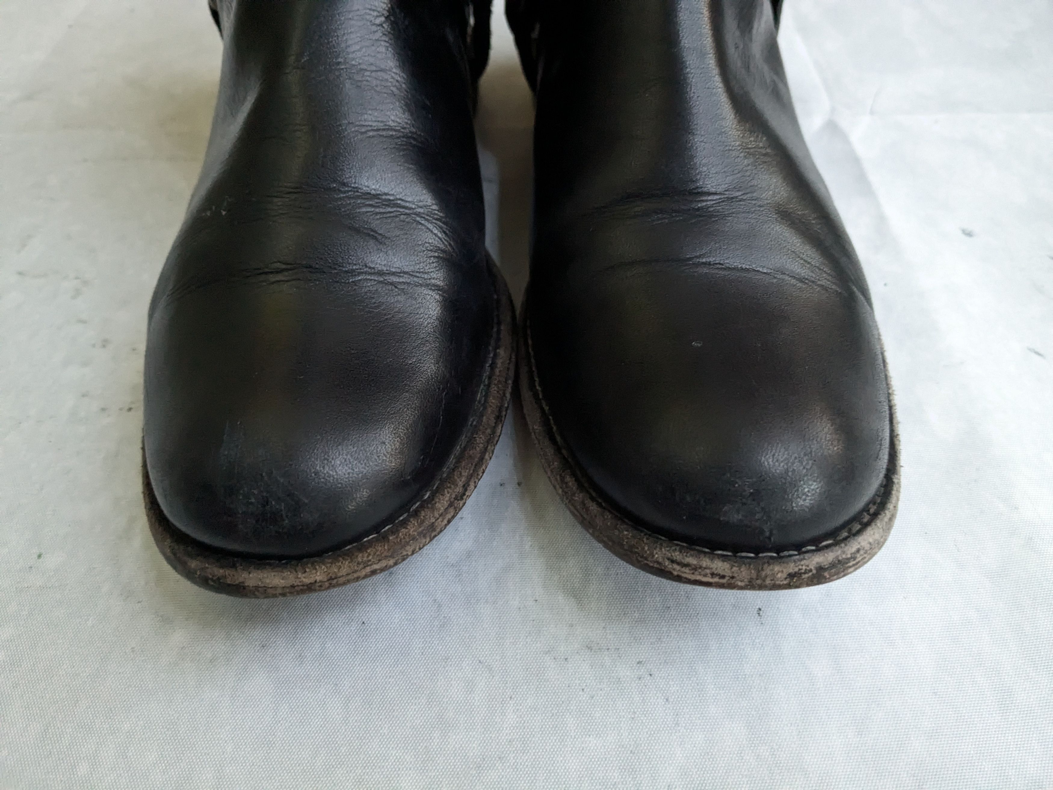 Frye Frye Harness Boots Black 7 Leather Back Zip Size US 7 / EU 40 - 4 Thumbnail