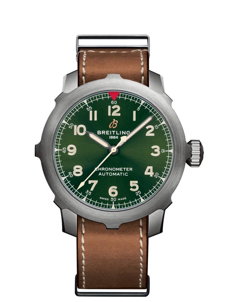 o1mt1gz0125 Size: OS / Aviator Super Watch in Green & Brown