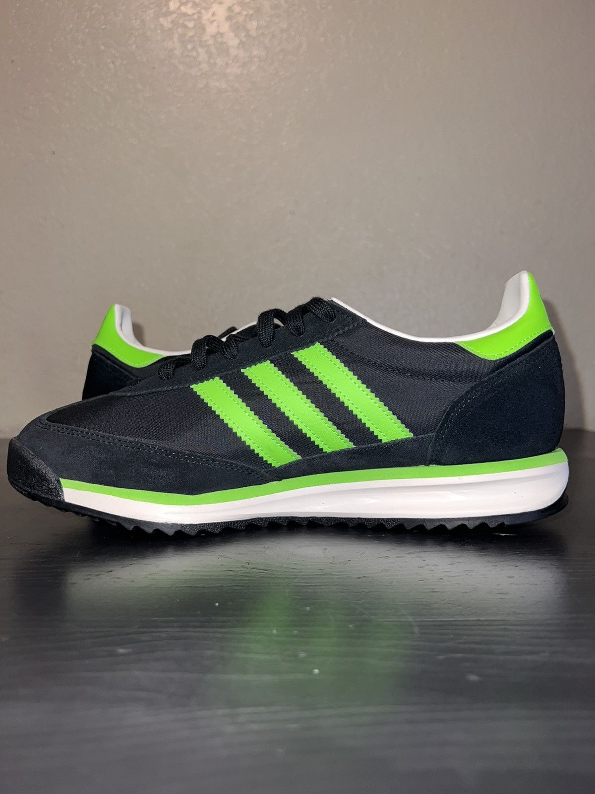 Adidas Adidas SL72 RS Black Solar Green Size 10 Size US 10 / EU 43 - 8 Thumbnail