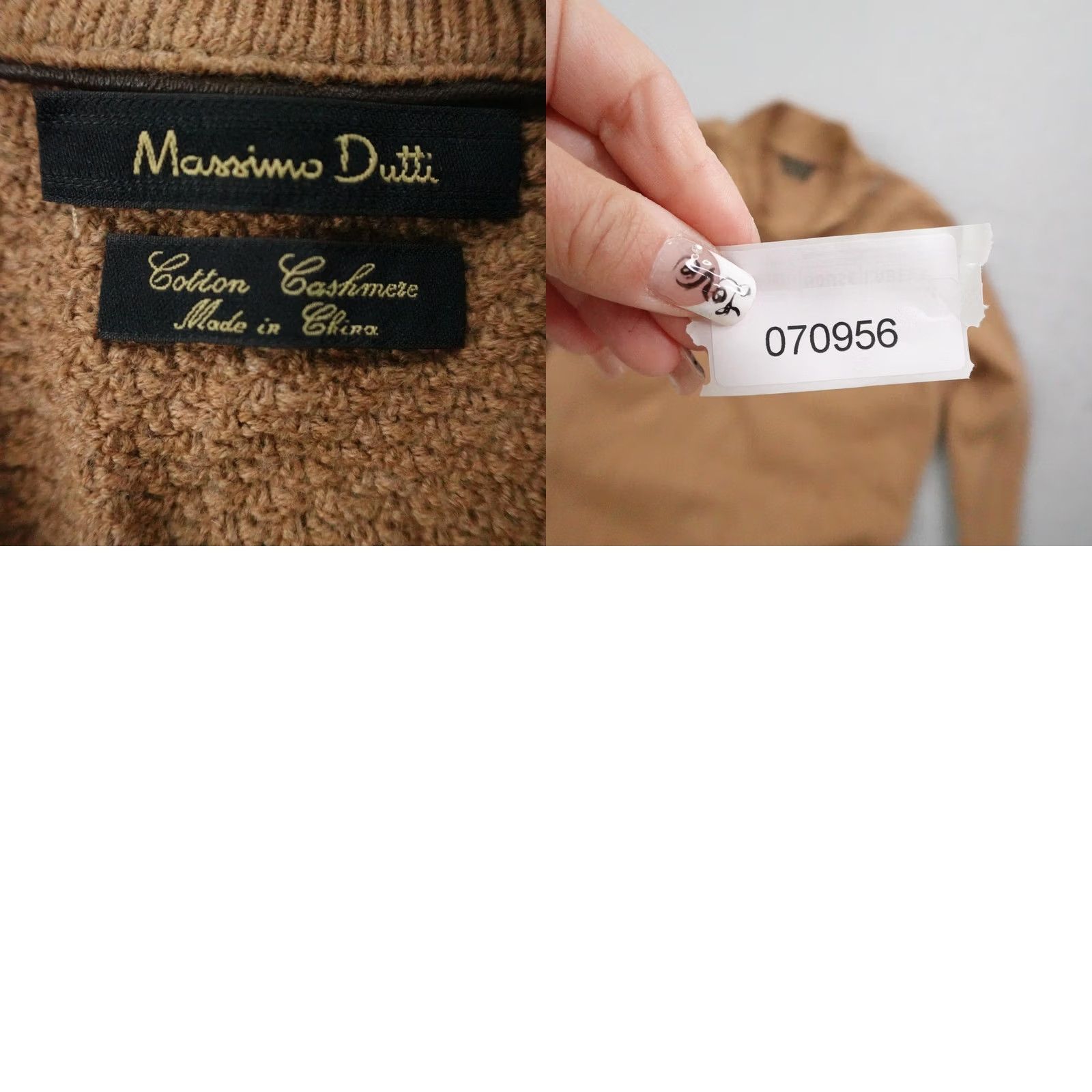 Massimo Dutti Massimo Dutti Sweater Mens Medium Brown Cashmere Blend Pullover 1/4 Zip Textured Knit Waffle-N Size US M / EU 48-50 / 2 - 8 Thumbnail