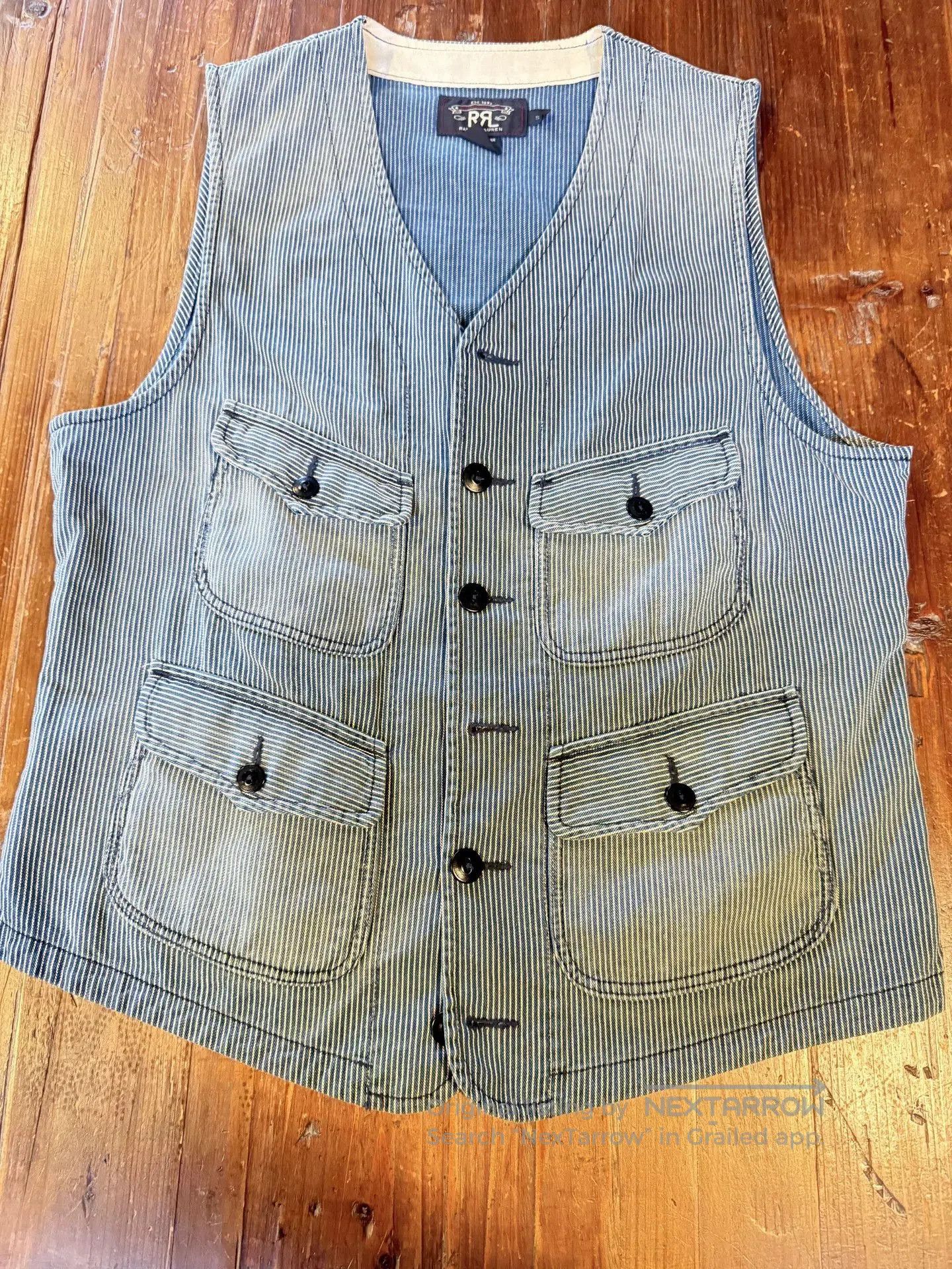 RRL Ralph Lauren RRL Striped Vest Size S. Size US S / EU 44-46 / 1 - 1 Thumbnail