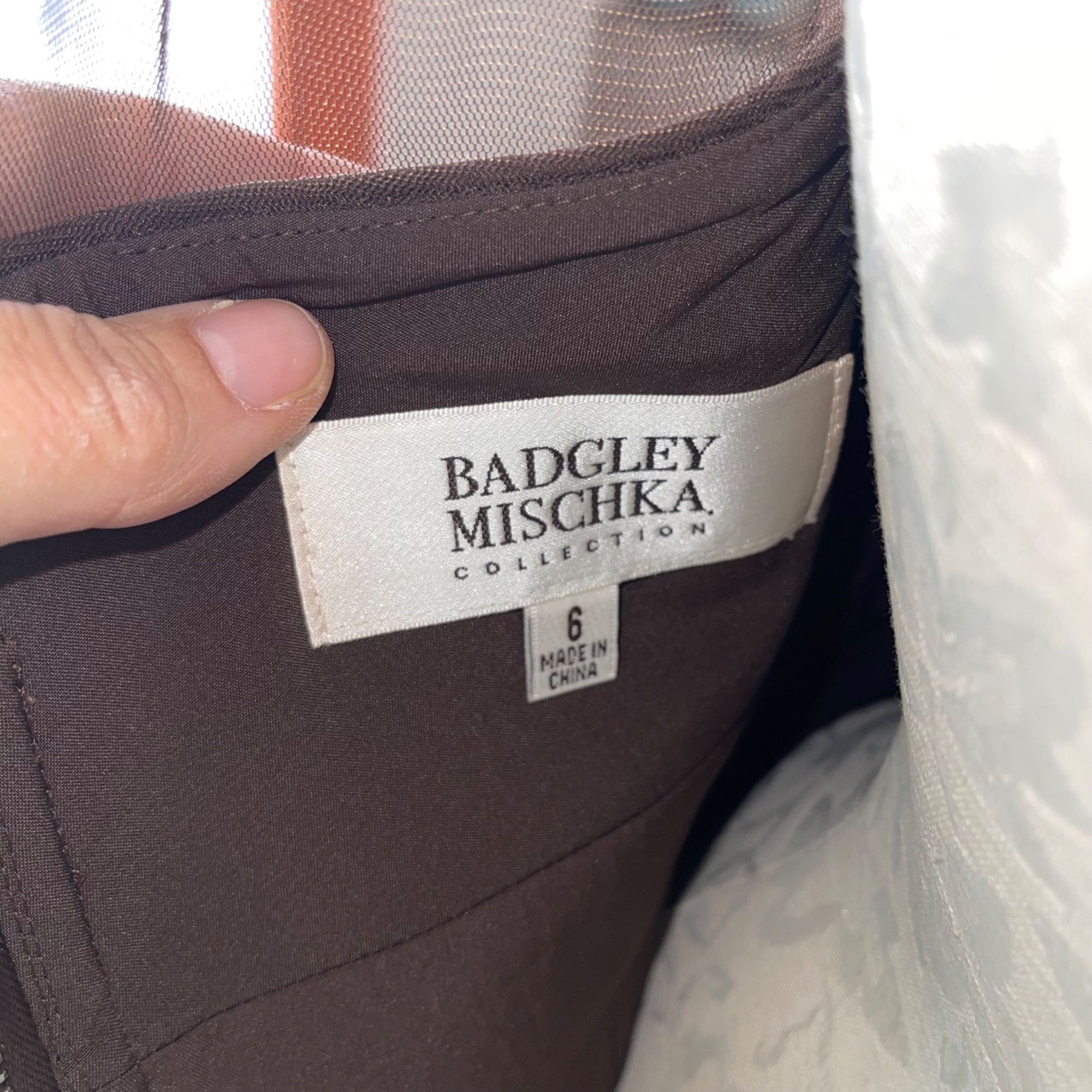 Badgley Mischka Badgley Mischka Womens Ball Gown Size 6 Brown Size M / US 6-8 / IT 42-44 - 6 Thumbnail
