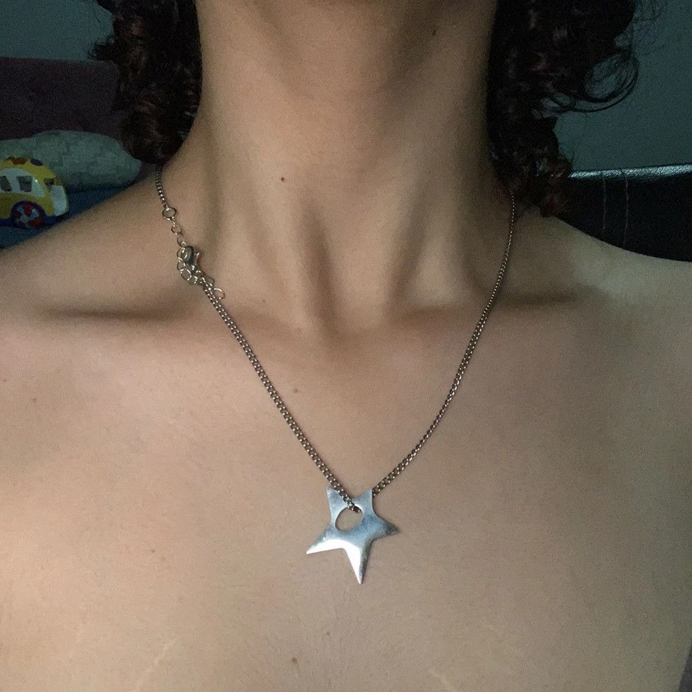 Vintage Y2K Stainless Steel Geometric Necklace Size ONE SIZE - 1 Thumbnail