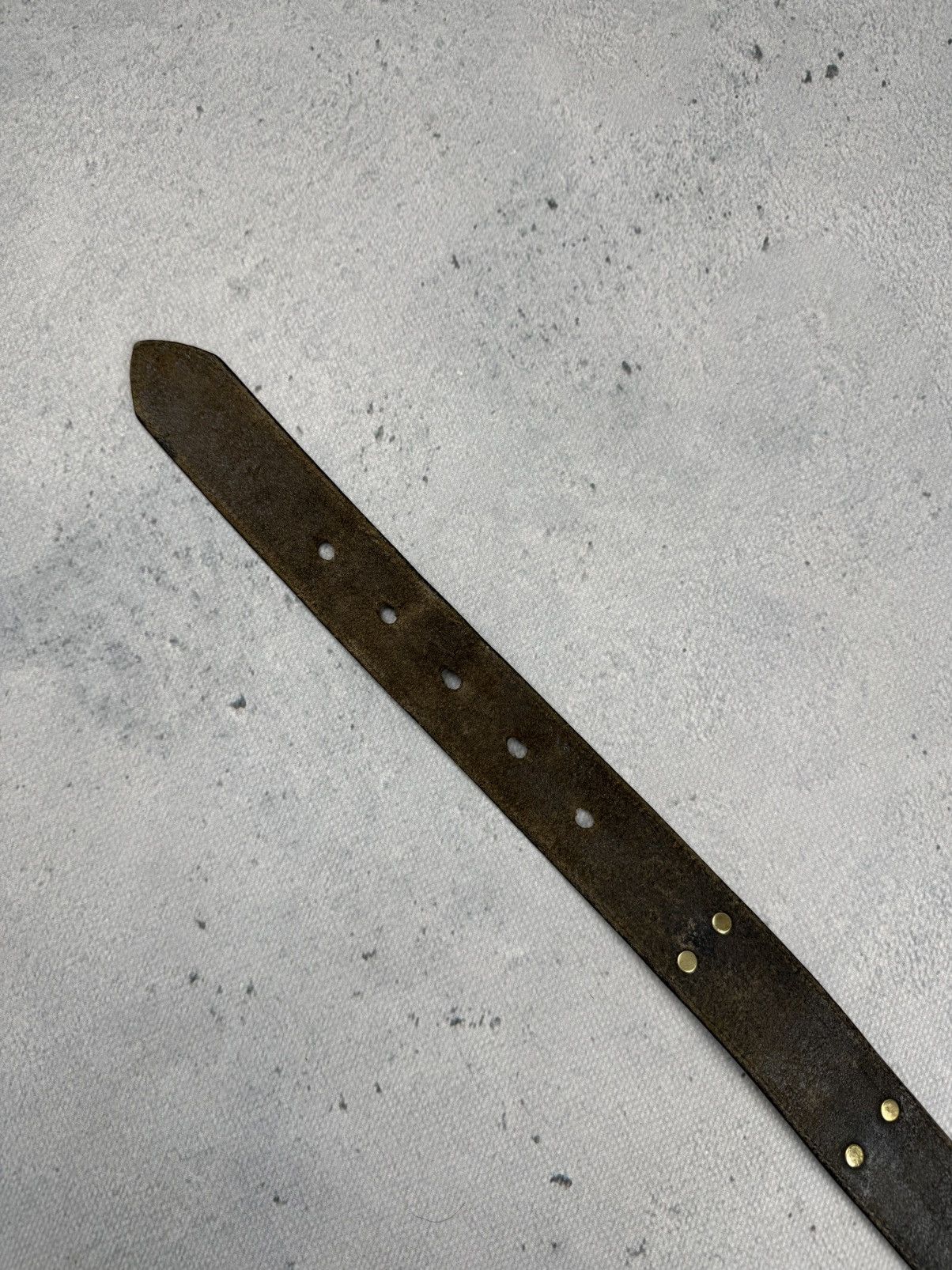 Vintage Vintage Italian Leather Belt Brass Hardware Statement Piece Size ONE SIZE - 14 Thumbnail
