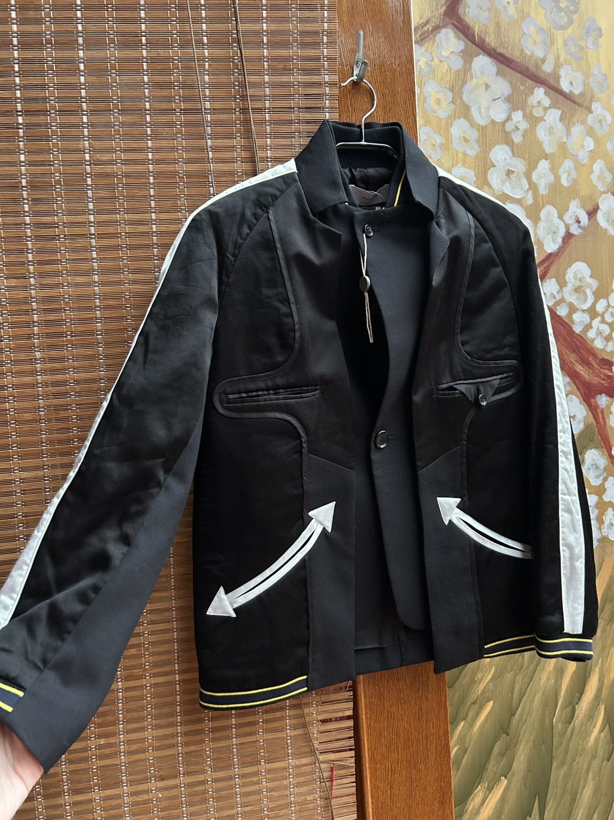 Facetasm × Japanese Brand Facetasm Deconstructed Wool Satin Bomber Western Jacket NEW Size US S / EU 44-46 / 1 - 4 Thumbnail
