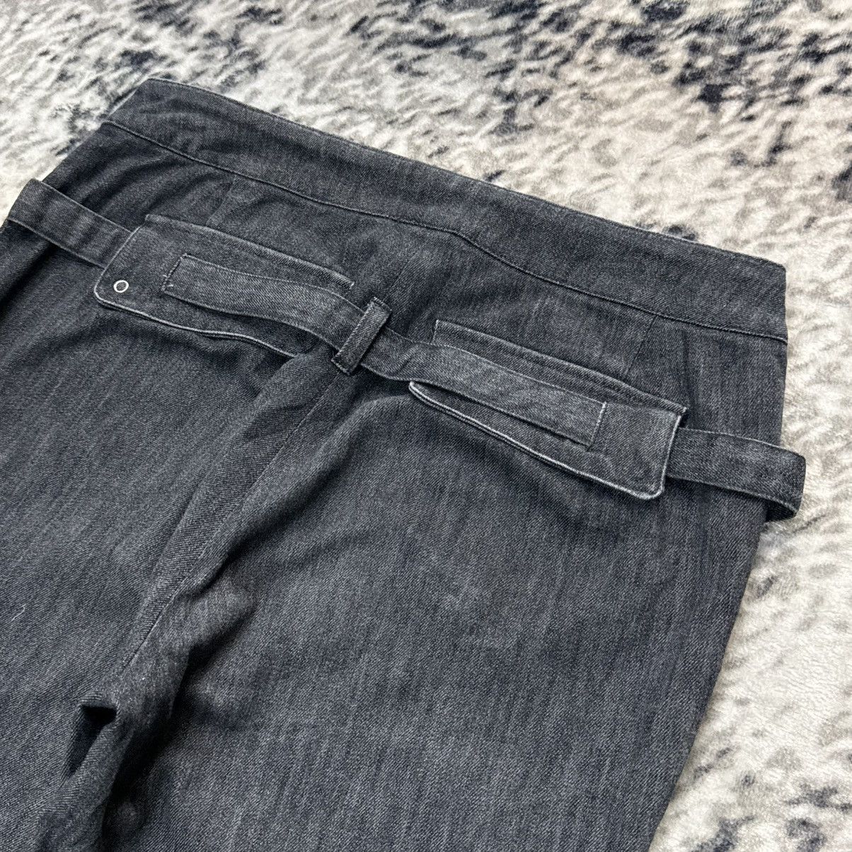 Japanese Brand Vintage Japanese Brand Wide Leg Buckle Back Jeans Size 28" / US 6 / IT 42 - 11 Thumbnail