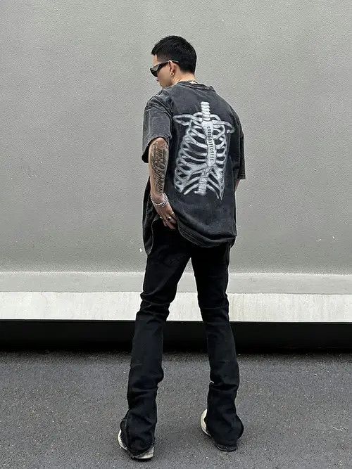 Jean punk zipper flared jeans Size US 32 / EU 48 - 8 Thumbnail