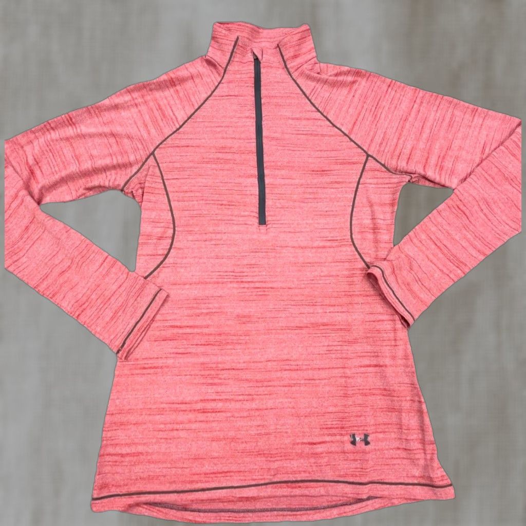 Under Armour Under Armour Shirt Women Small Pink Fitted Quarter Zip Tee Heat Gear Reactor Top Size S / US 4 / IT 40 - 1 Thumbnail