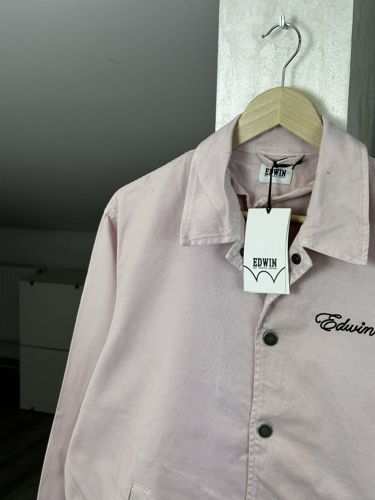 Other Edwin Coach Jacket Garment Dved Shirt Jacket Pink Size US M / EU 48-50 / 2 - 2 Thumbnail