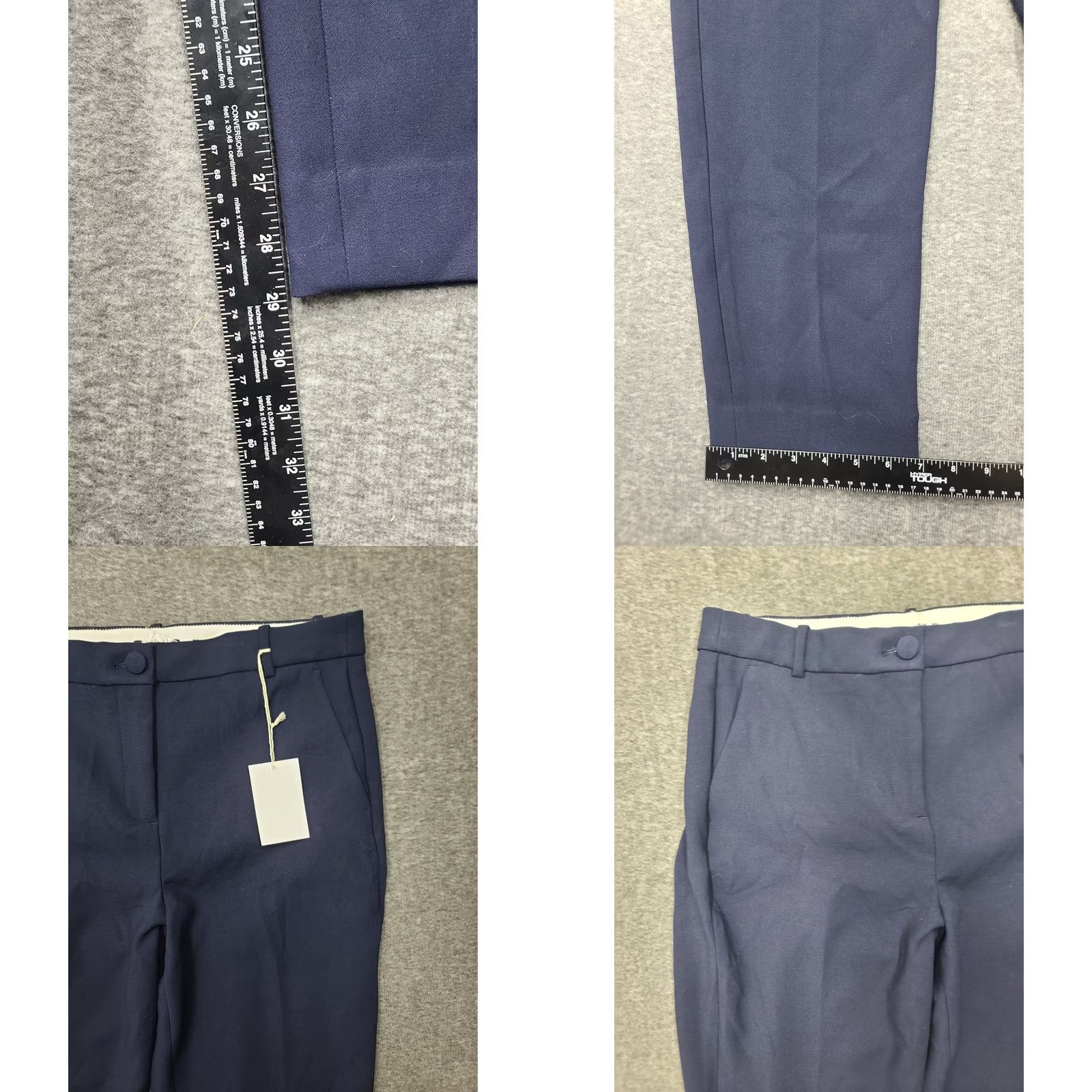 J.Crew VINTAGE J.CREW Cameron Pants High Rise Slim 12T Tall Navy Blue Four-Season Stretch Dress Slacks Woman Pants Size 34" / US 12 / IT 48 - 8 Thumbnail