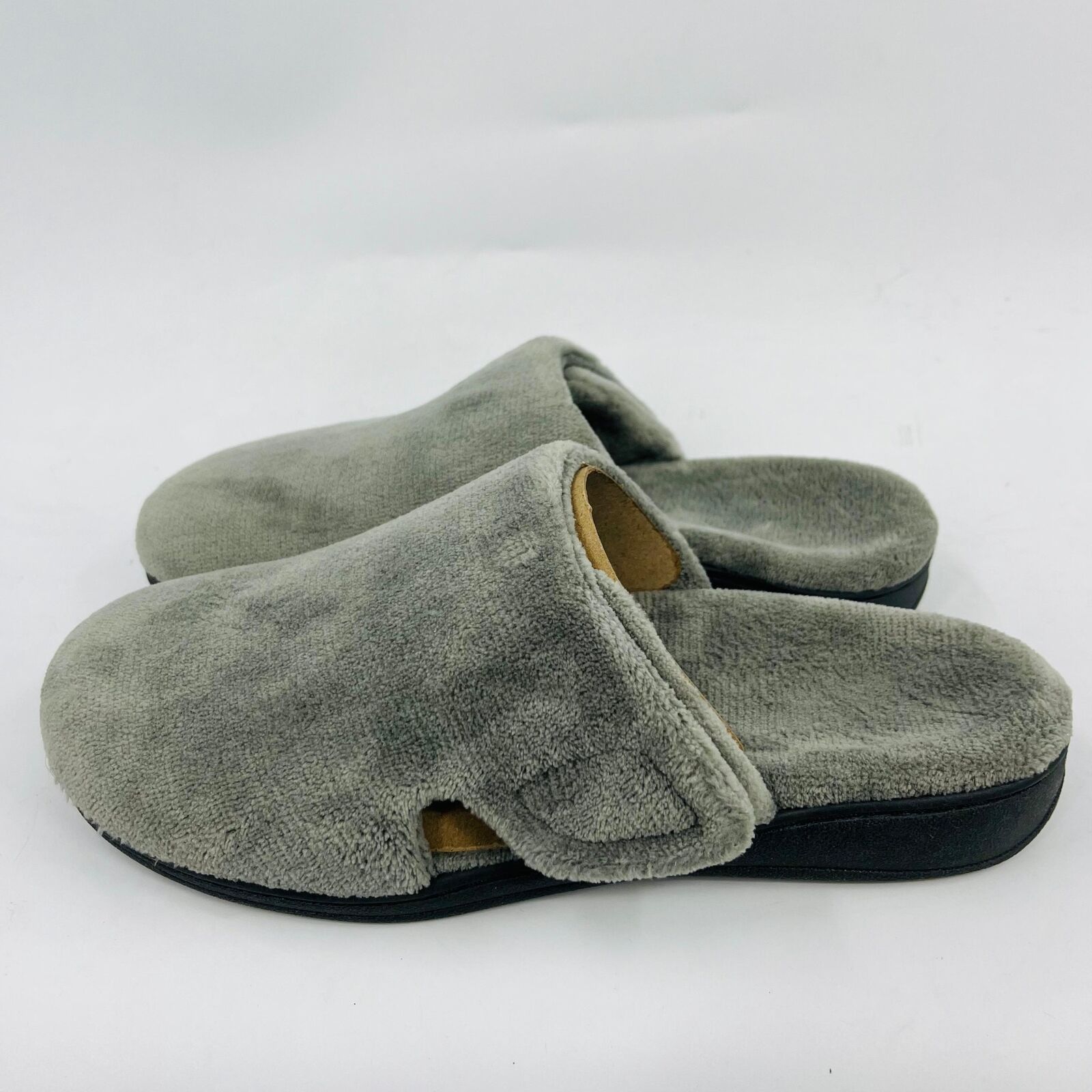 Vionic VIONIC GEMMA MULE LIGHT GREY TERRY CLOTH SLIPPERS SIZE 9 Size US 9 / IT 39 - 4 Thumbnail