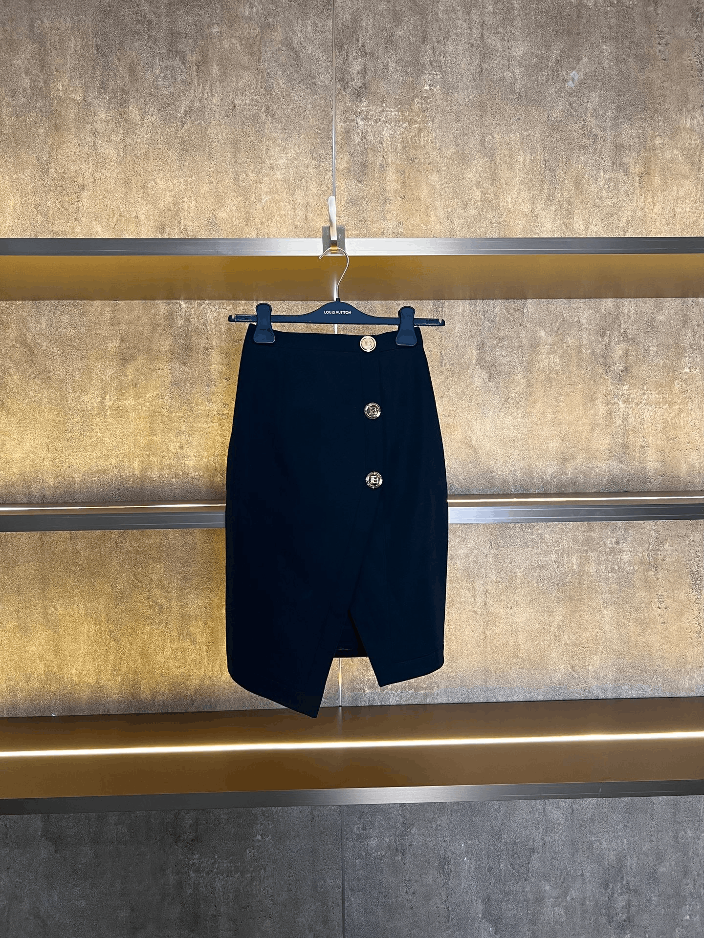 Balmain Balmain Gold Button Skirt Size 34" / US 12 / IT 48 - 1 Thumbnail