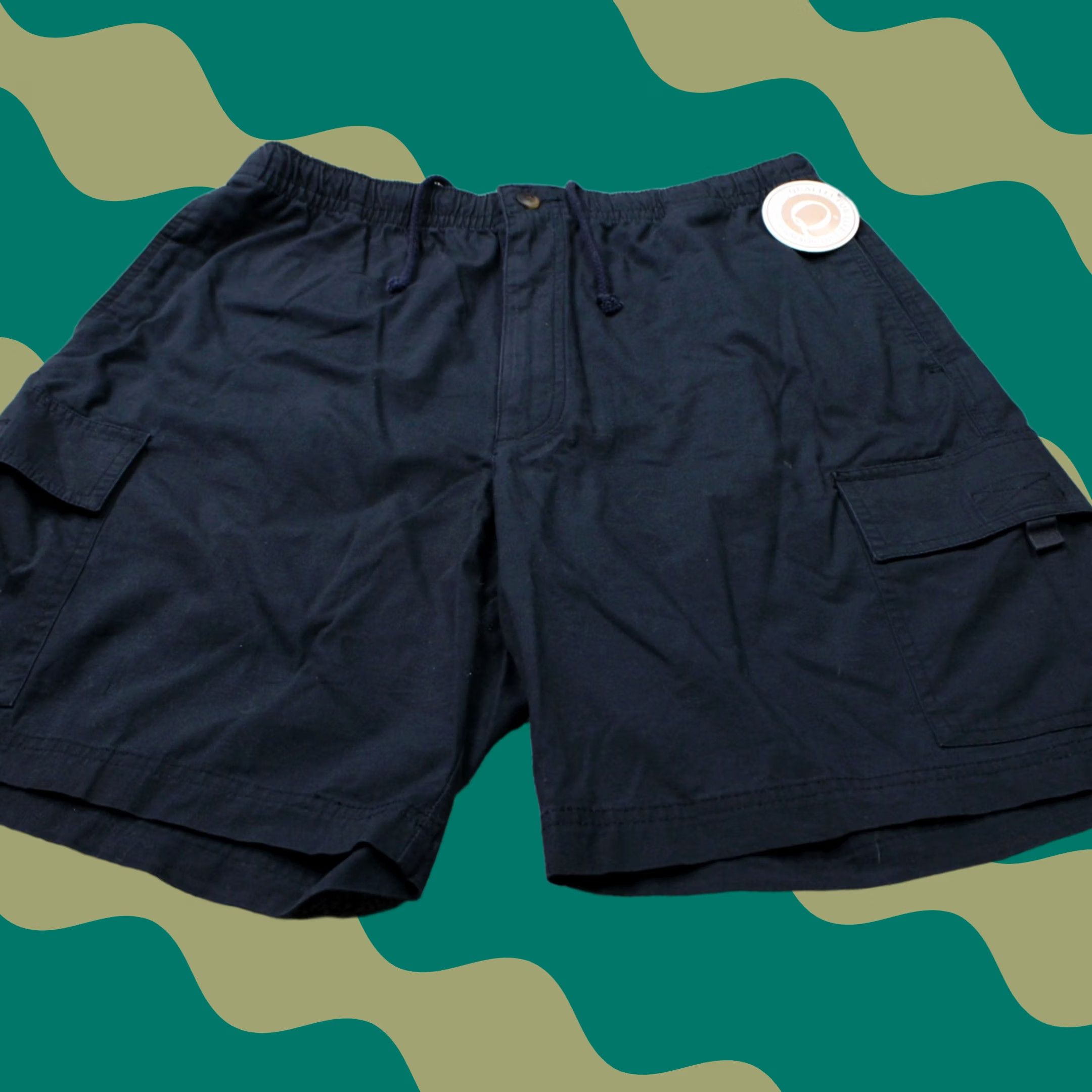 Haggar Haggar Navy Blue Chino Shorts 34 Men NWT 9" Inseam Flat Front Pockets Regular Fit Casual Microfiber Cotton Polyester Size US 34 / EU 50 - 1 Thumbnail