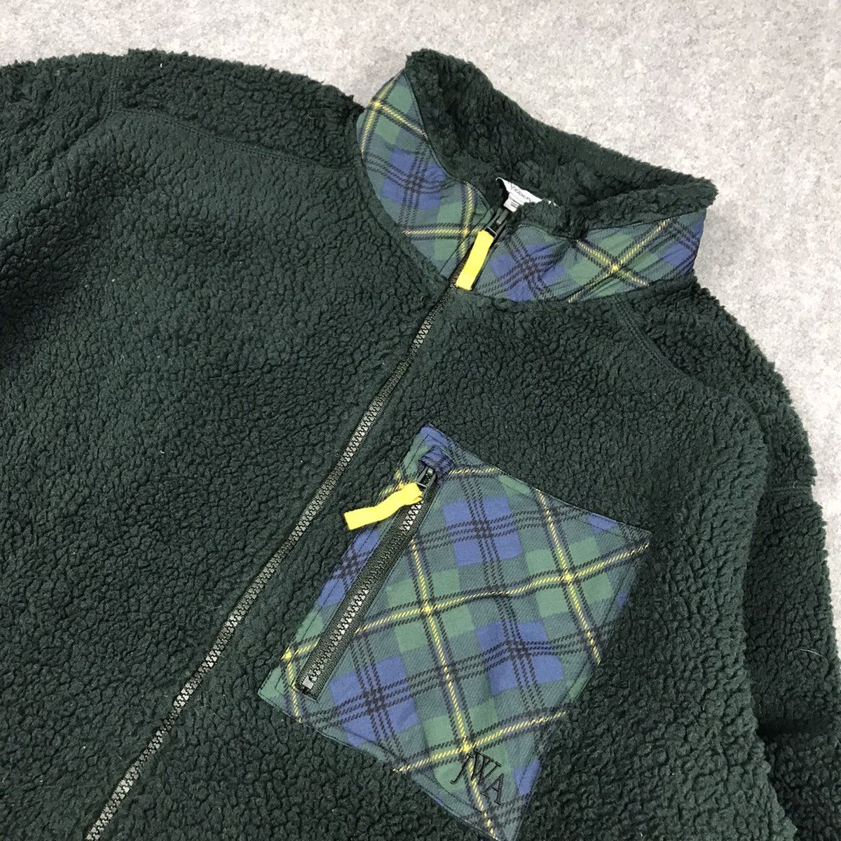 J.W ANDERSON SHERPA FLEECE ZIPPIER JACKET