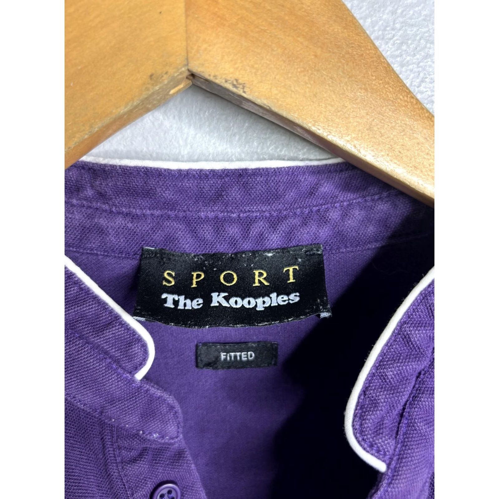 The Kooples The Kooples Sport Polo Shirt Mens Purple Fitted Short Sleeve Crest Logo Size US XXL / EU 58 / 5 - 3 Thumbnail