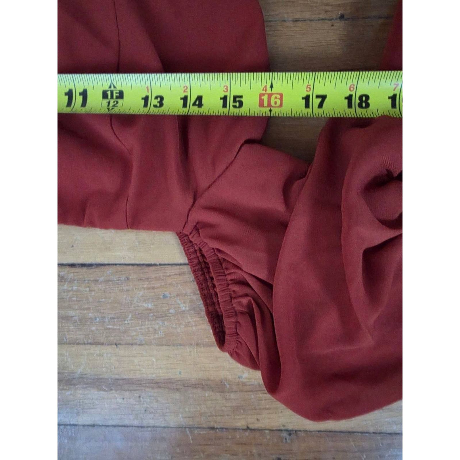 Dagne Dover Lulus Demure Aura Rust Tiered Balloon Sleev Dress XL A001552 Size XL / US 12-14 / IT 48-50 - 6 Thumbnail
